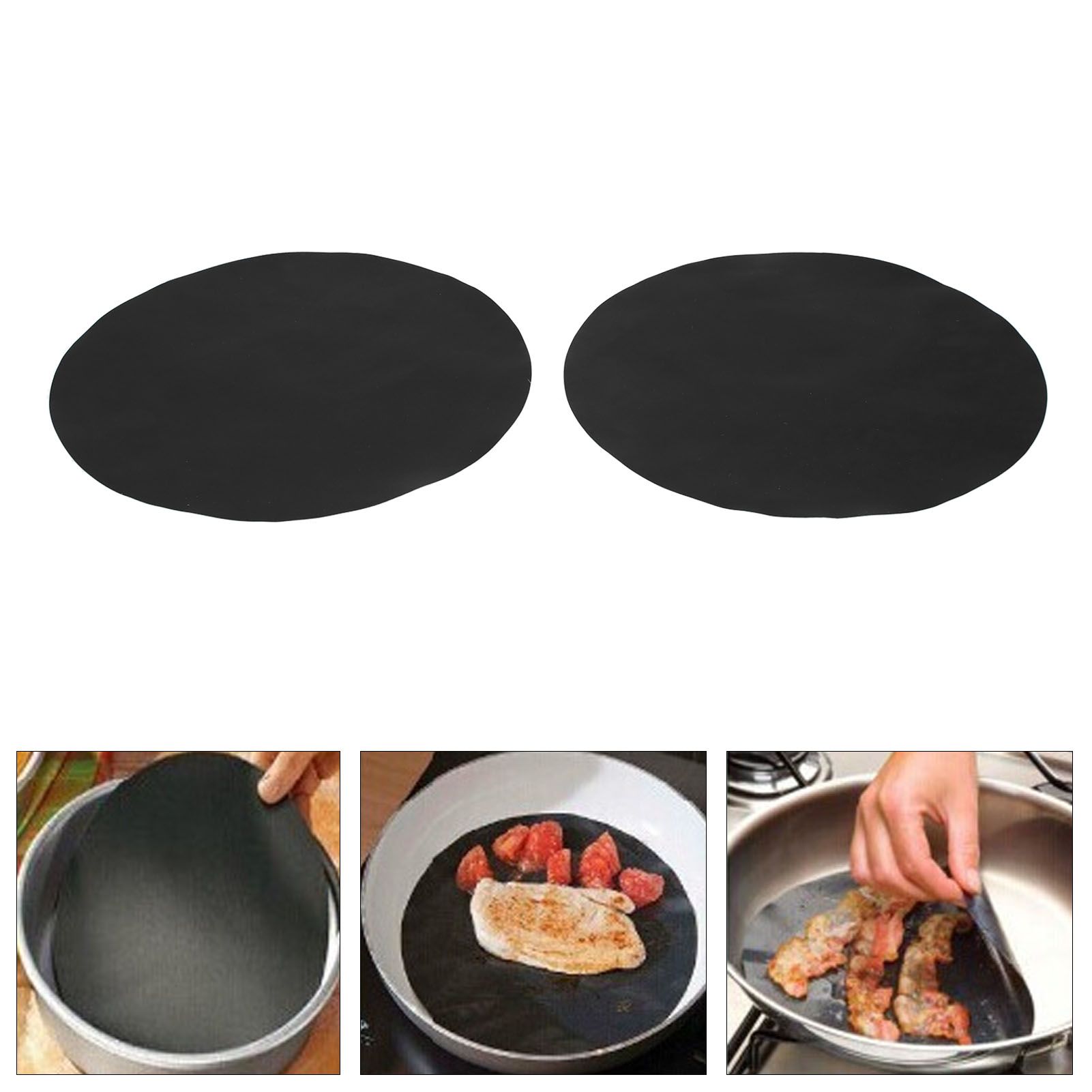 2Pcs High Temperature Resistant NonStick Pot Mat Round PTFE Pan Pad Kitchen view 11