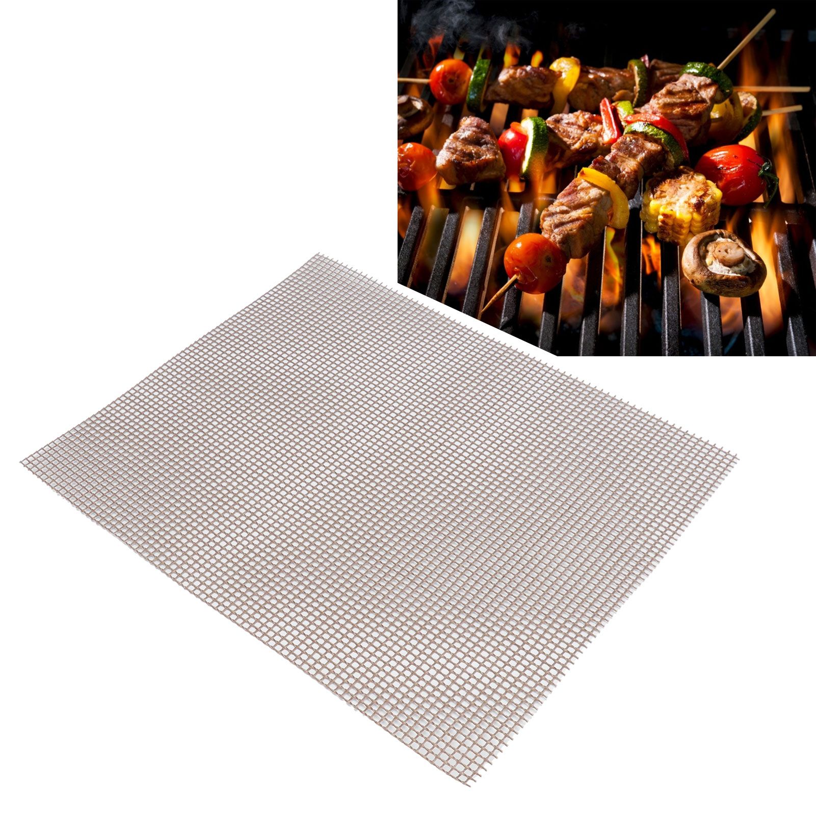 Food Grade NonStick Grid Sheet Multifunctional Barbecue Grid Mat for Barbecue view 11