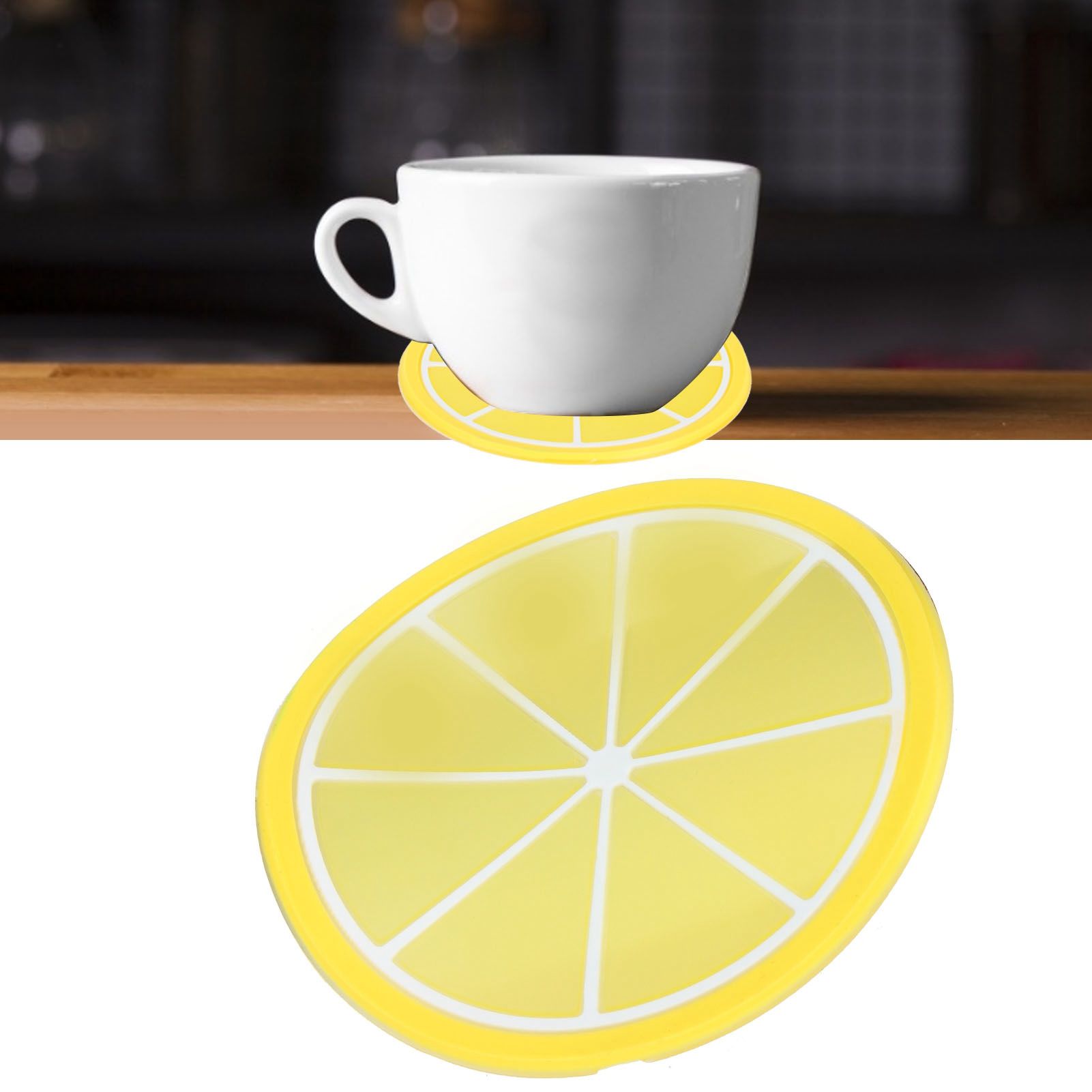 Fruit Shape Coaster Tableware Placemat Silicone Cup Drinks Holder Mat Kitchen view 12