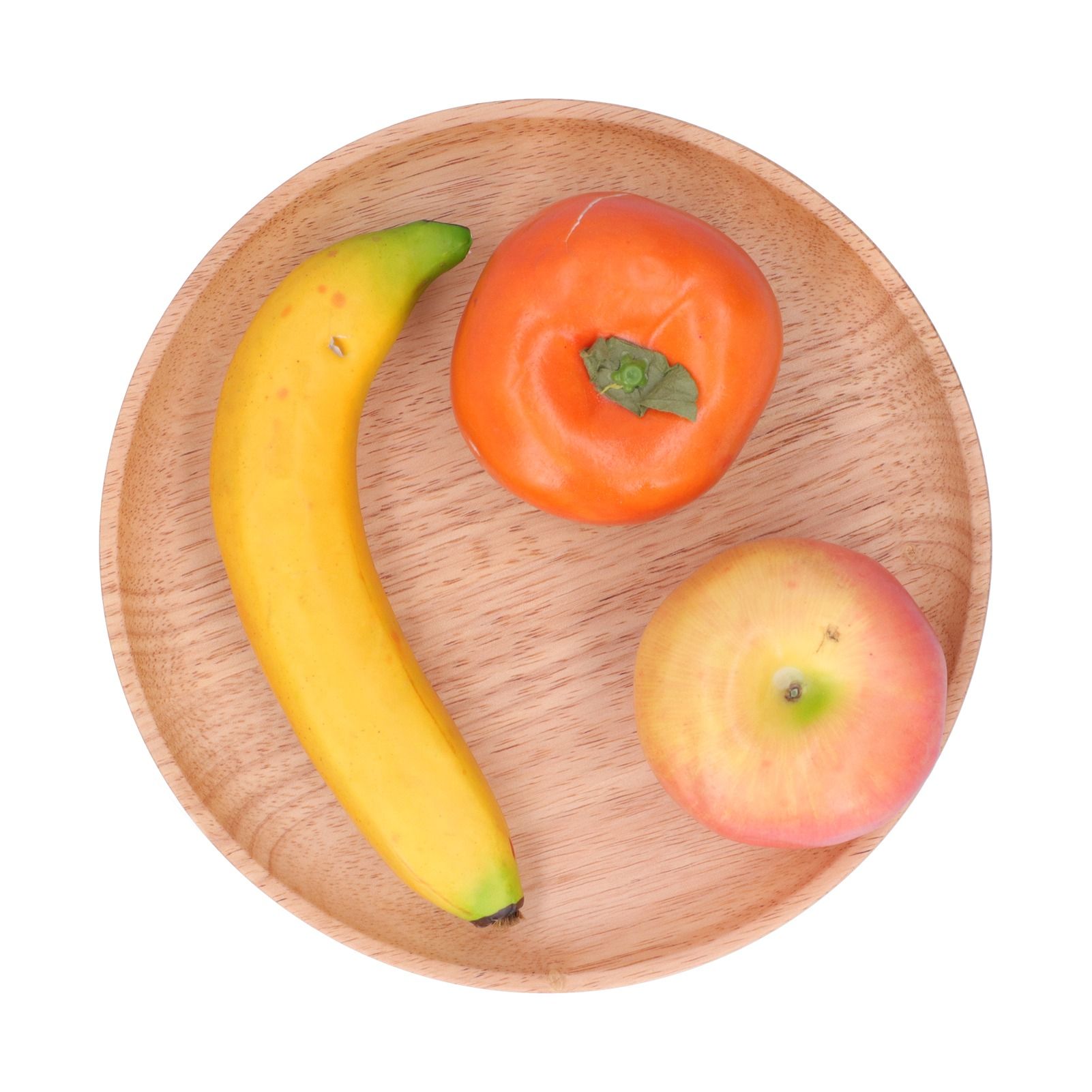 Rubber Wood Dinner Plate Round Tea Serving Tray Fruit Snack Tray Food Storage view 4