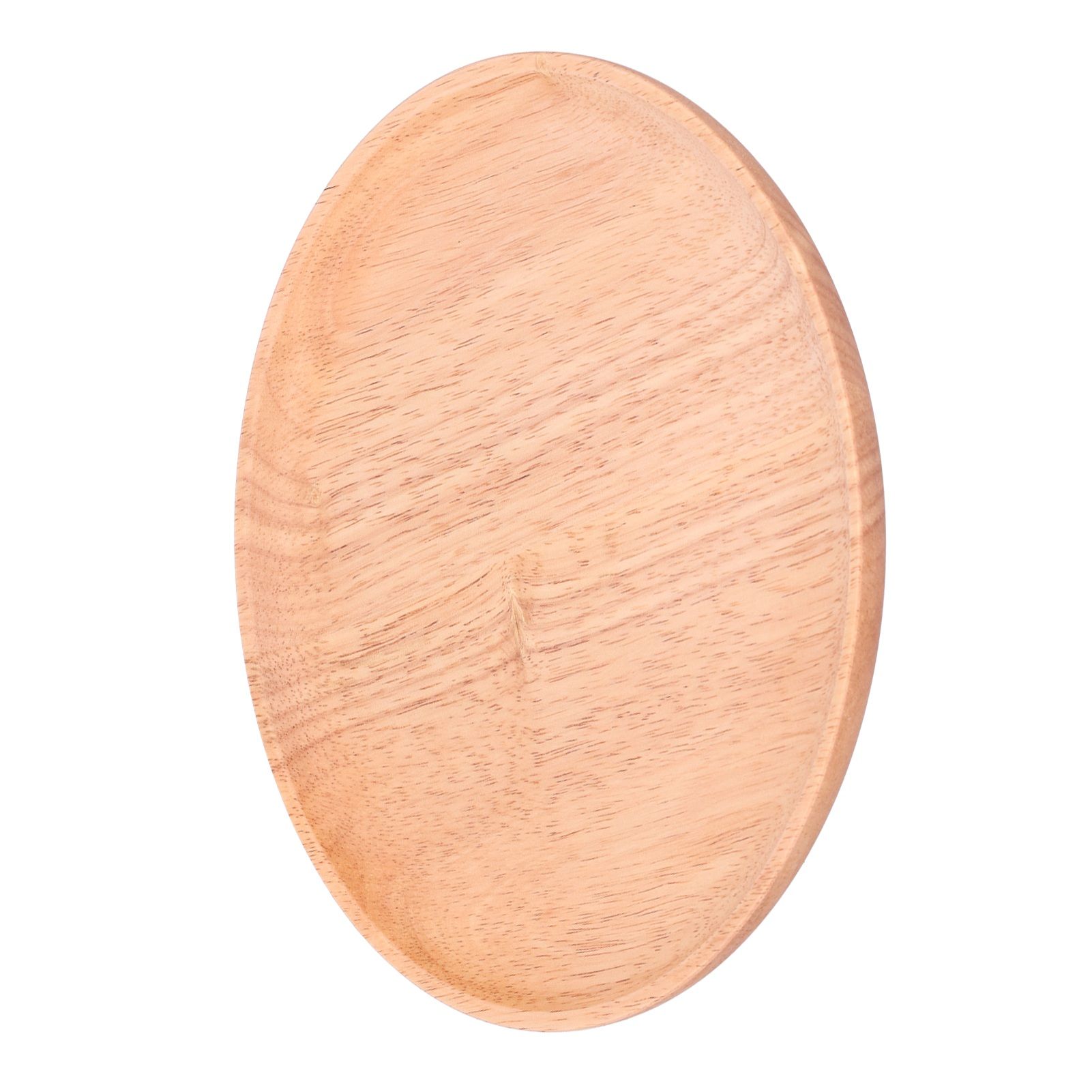 Rubber Wood Dinner Plate Round Tea Serving Tray Fruit Snack Tray Food Storage view 8