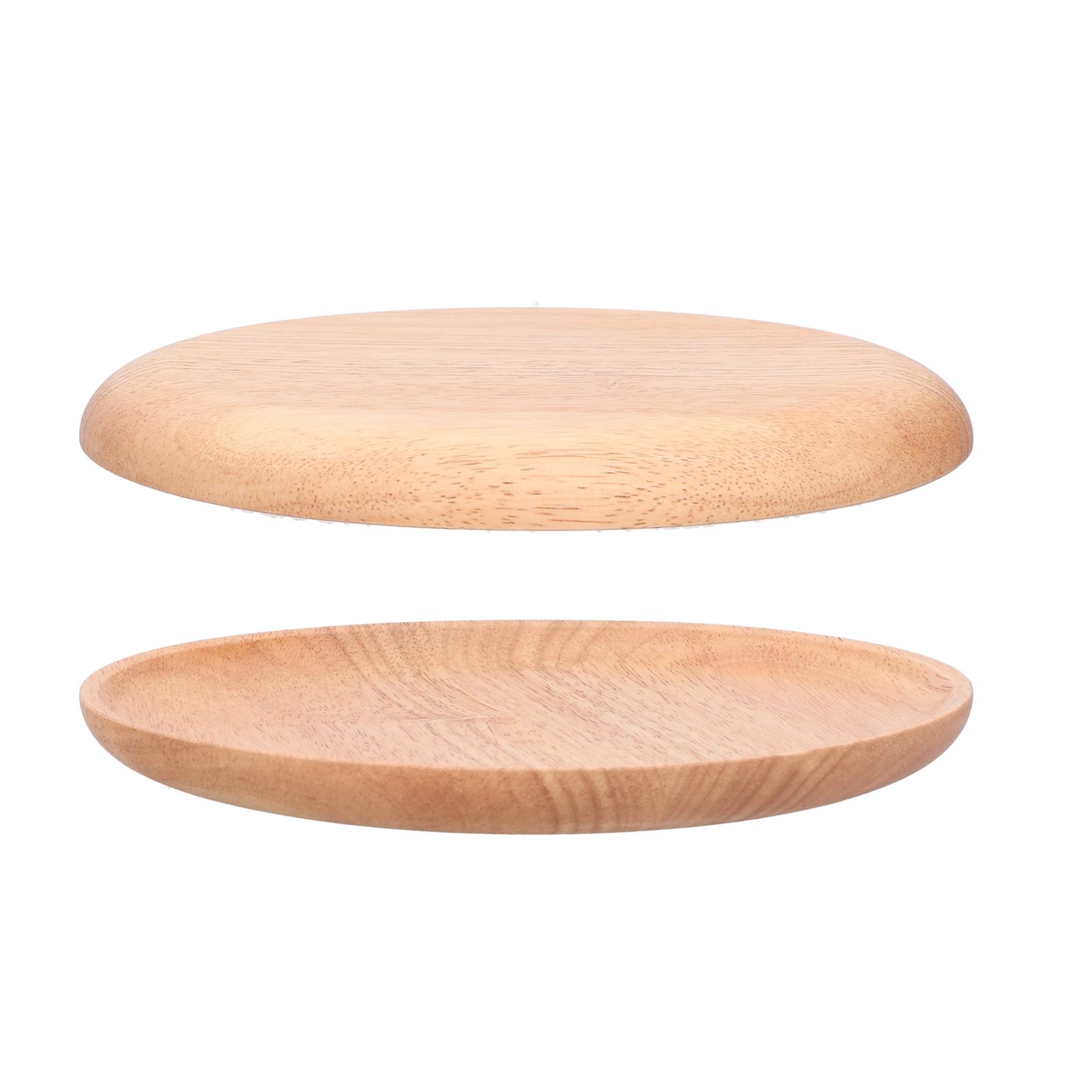 Rubber Wood Dinner Plate Round Tea Serving Tray Fruit Snack Tray Food Storage view 10