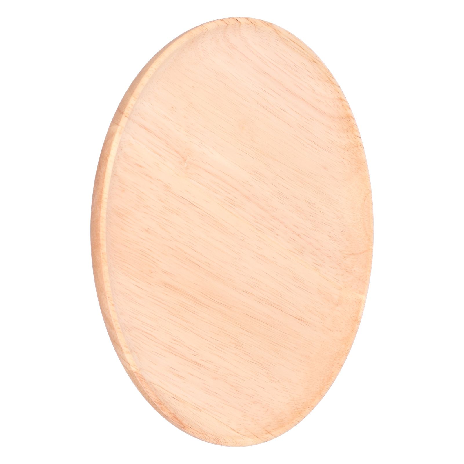 Rubber Wood Dinner Plate Round Tea Serving Tray Fruit Snack Tray Food Storage view 5