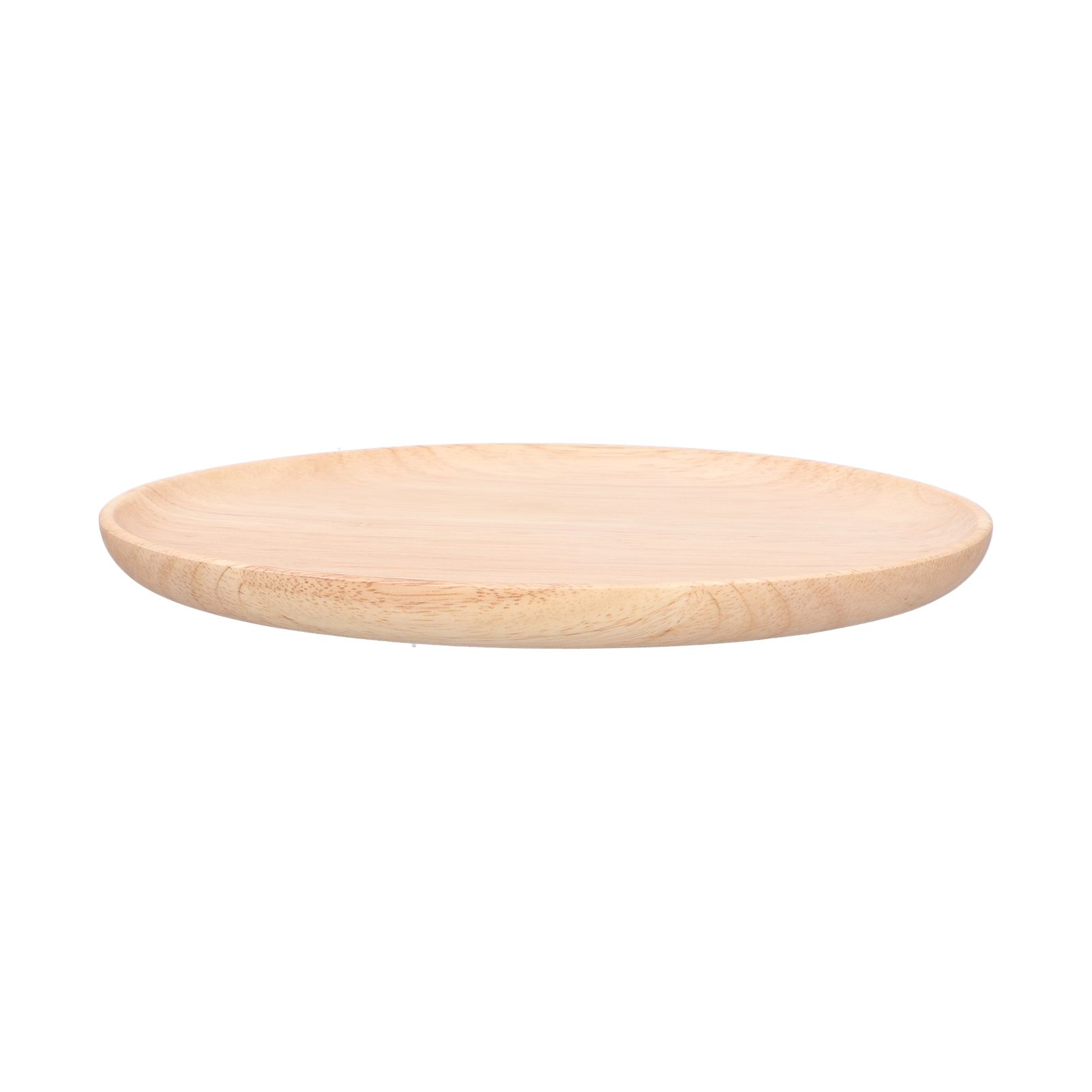 Rubber Wood Dinner Plate Round Tea Serving Tray Fruit Snack Tray Food Storage view 6