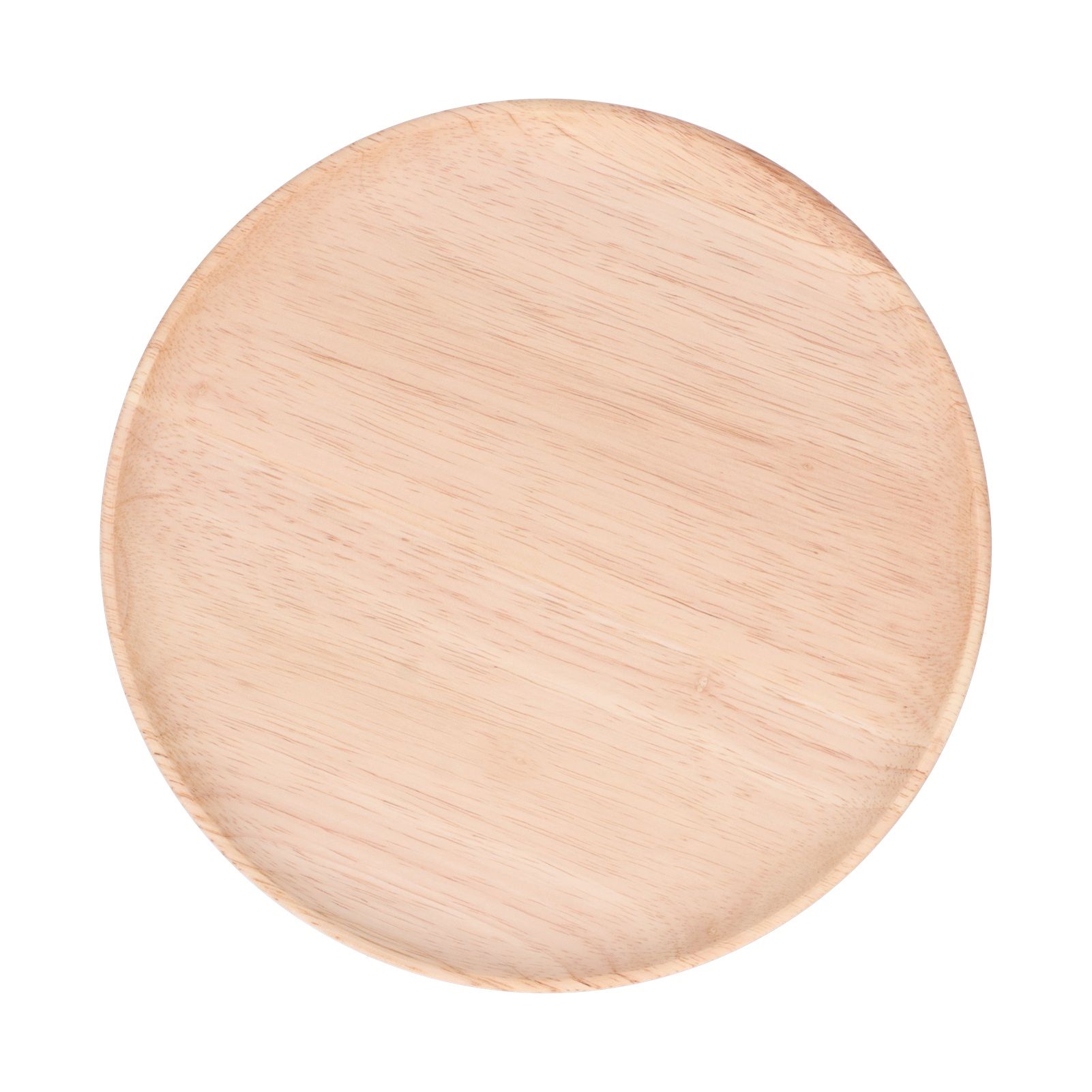 Rubber Wood Dinner Plate Round Tea Serving Tray Fruit Snack Tray Food Storage view 7