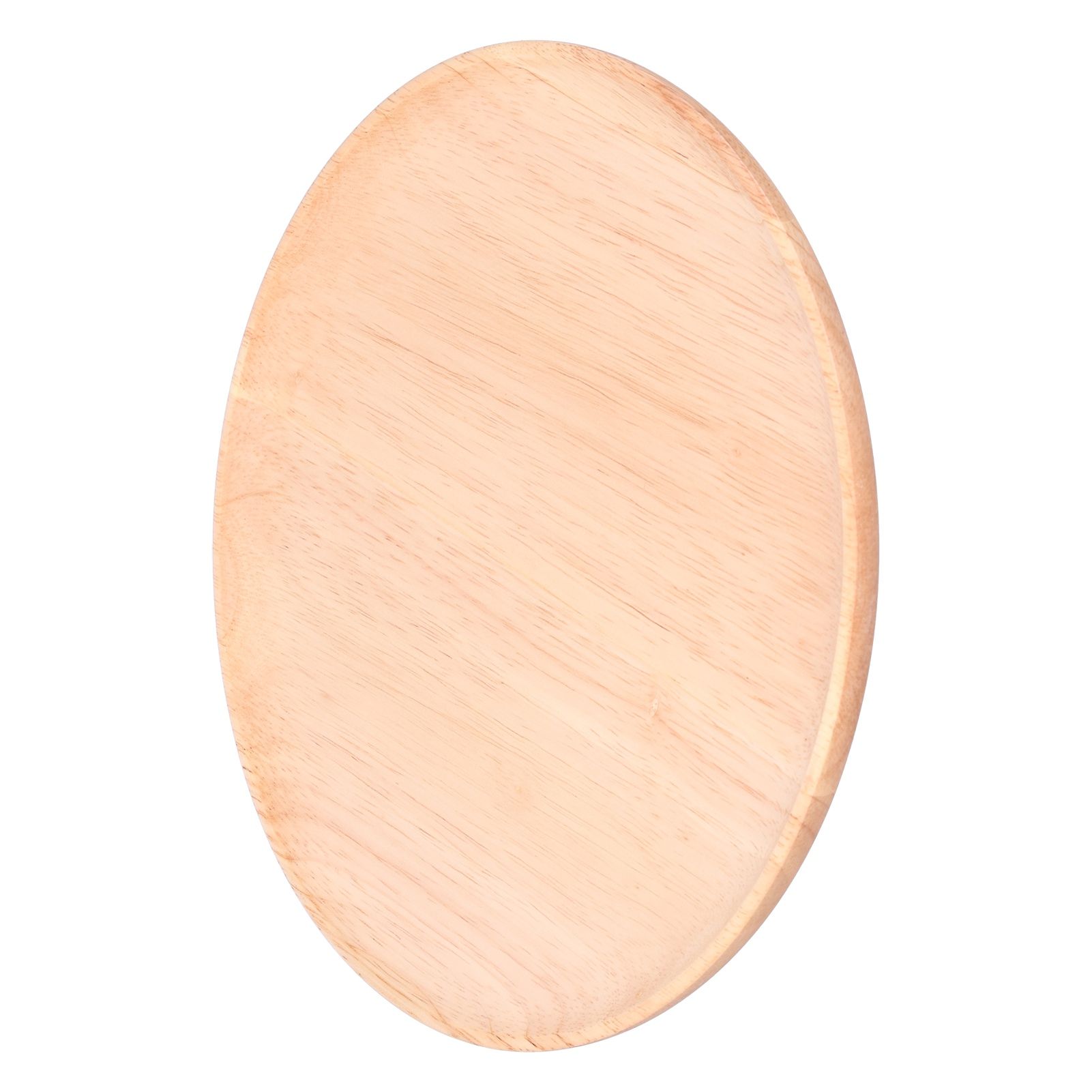 Rubber Wood Dinner Plate Round Tea Serving Tray Fruit Snack Tray Food Storage view 8