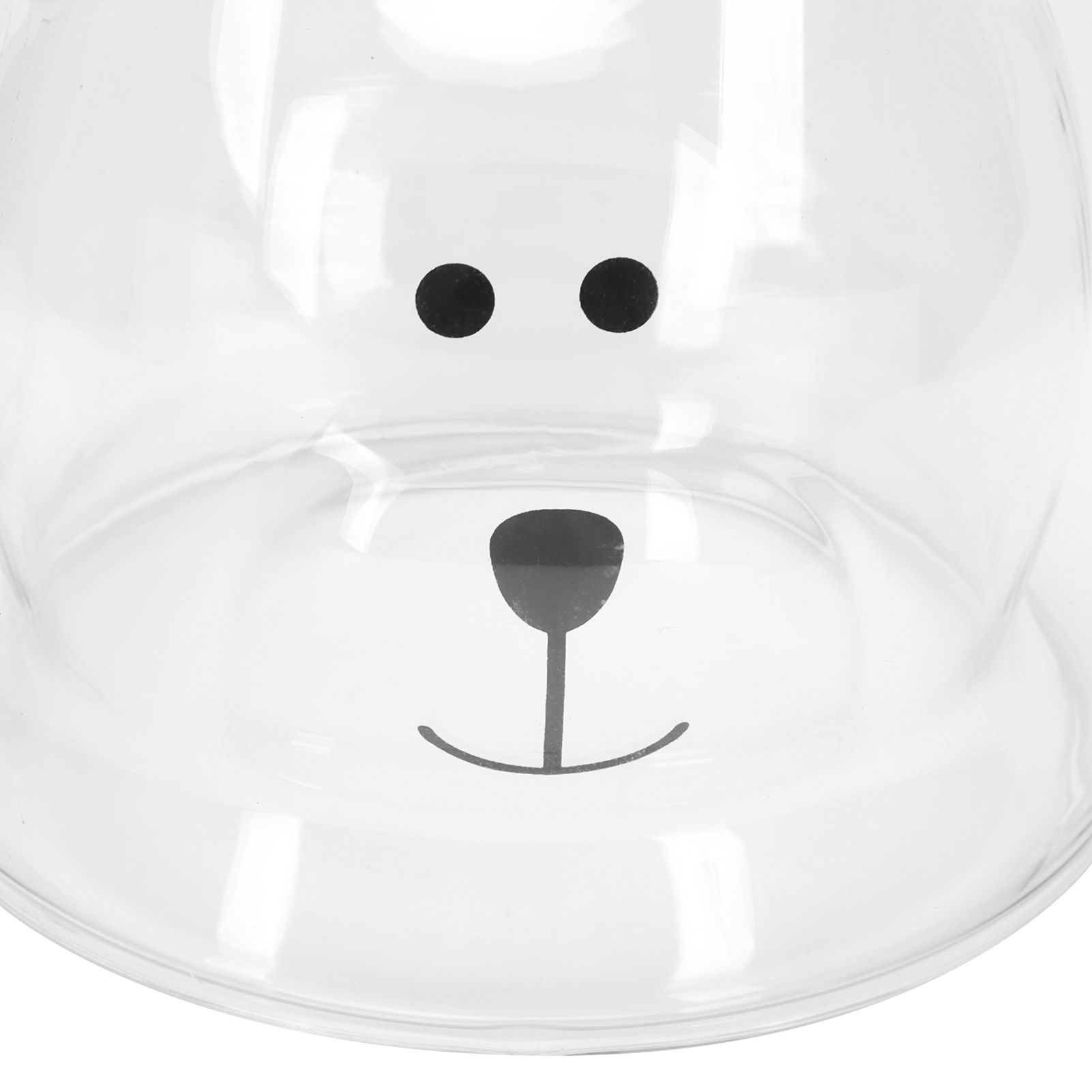 250ml Bear Shaped Glass Cup Double Wall Water Tea Coffee Milk Mug with Handle view 15