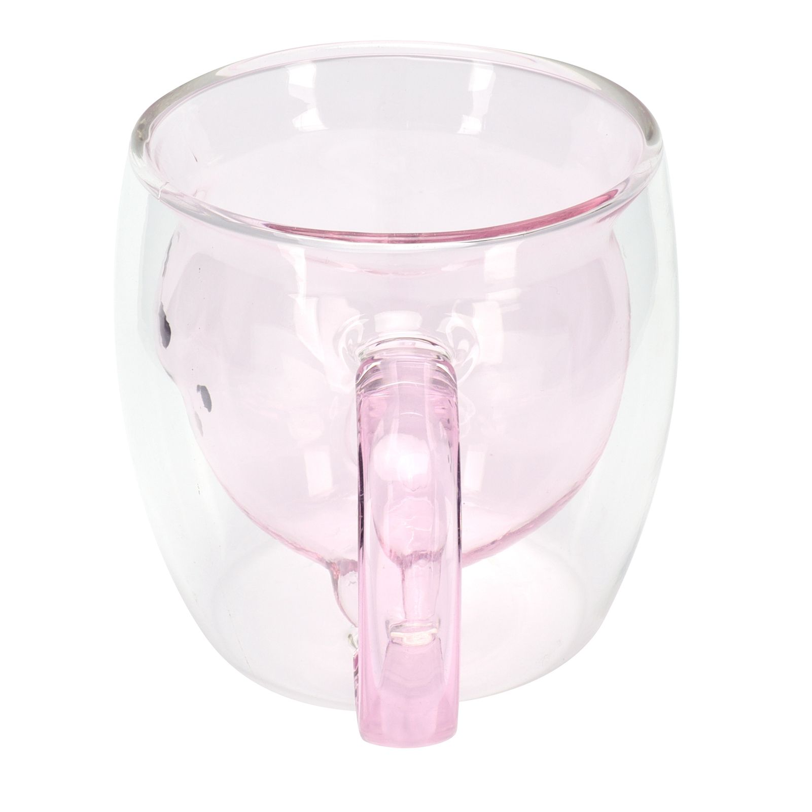250ml Bear Shaped Glass Cup Double Wall Water Tea Coffee Milk Mug with Handle view 7