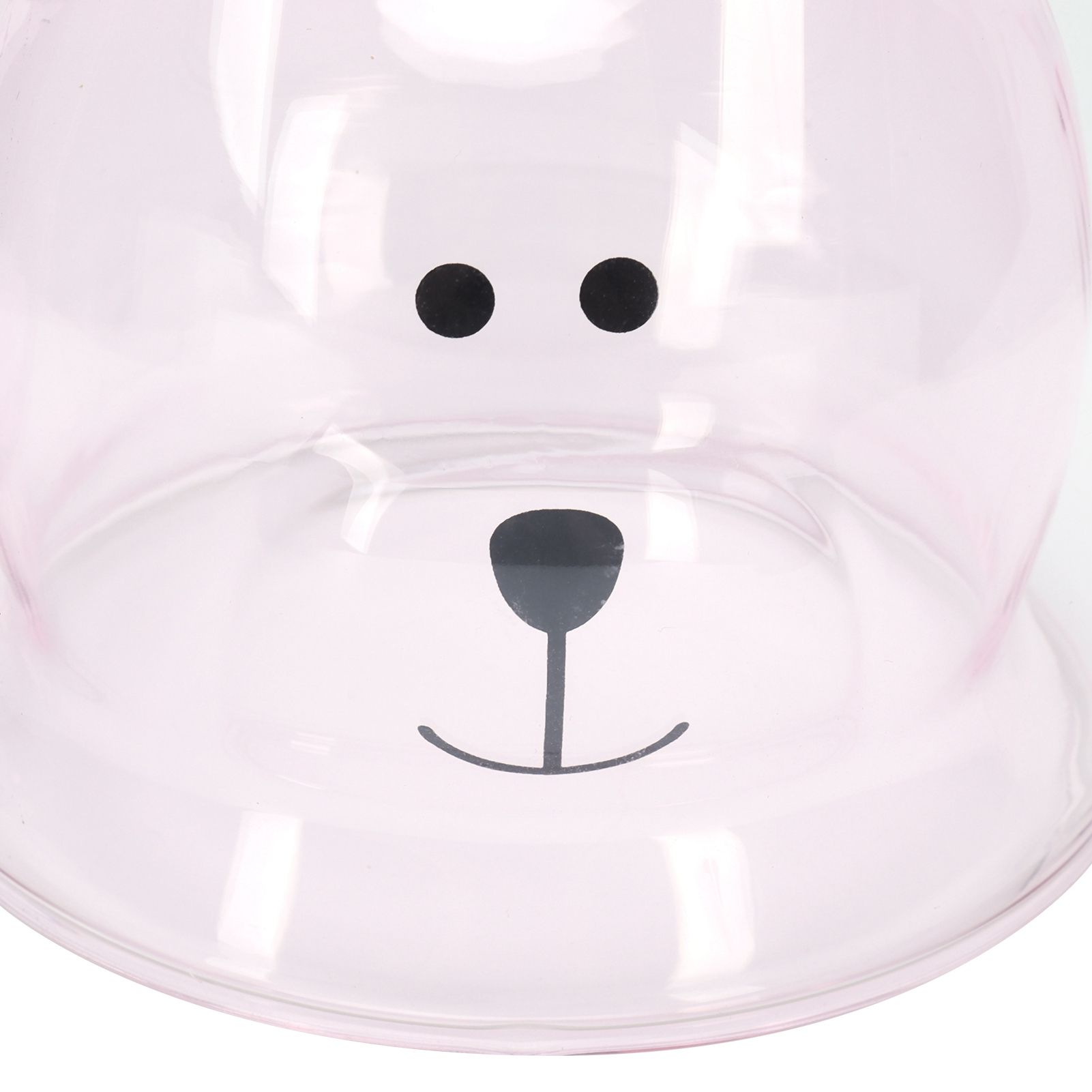 250ml Bear Shaped Glass Cup Double Wall Water Tea Coffee Milk Mug with Handle view 15