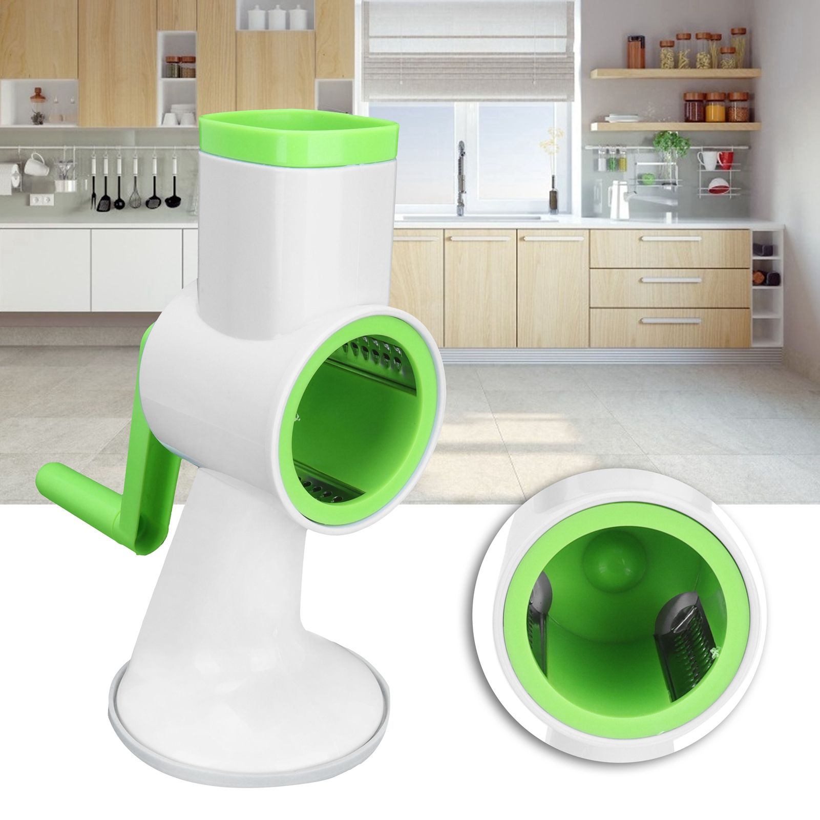 Vegetables Cutter Grater Manual Hand Push Fruit and Vegetable Shredder Kitchen view 12