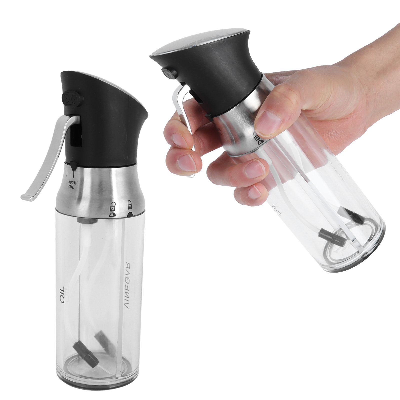 Oil Sprayer Transparent PressType Seasoning Bottle Vinegar Dispenser Kitchen Tools view 8