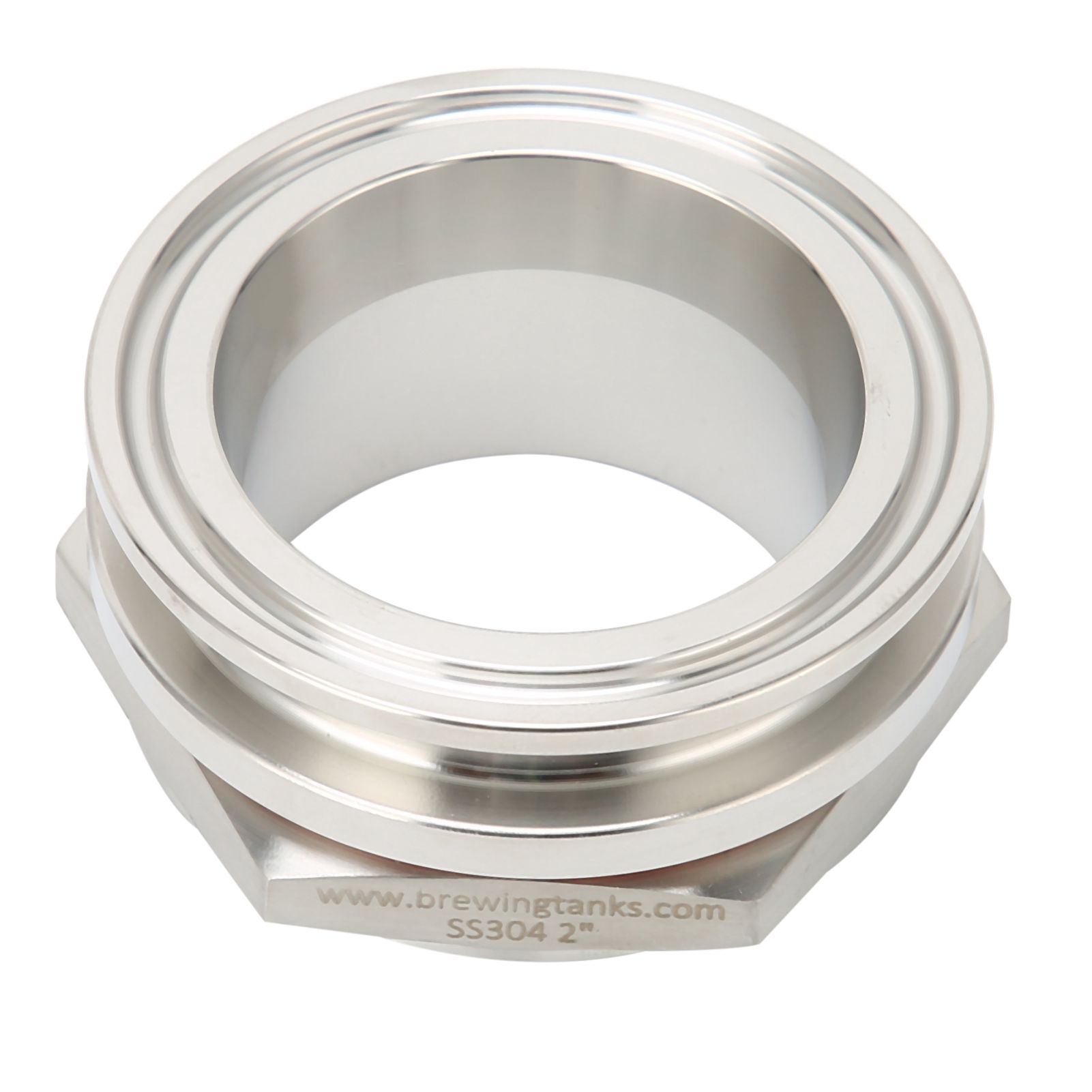 2in Weldless Bulkhead Fitting Stainless Steel for Tri Clamp Adapter Set view 4
