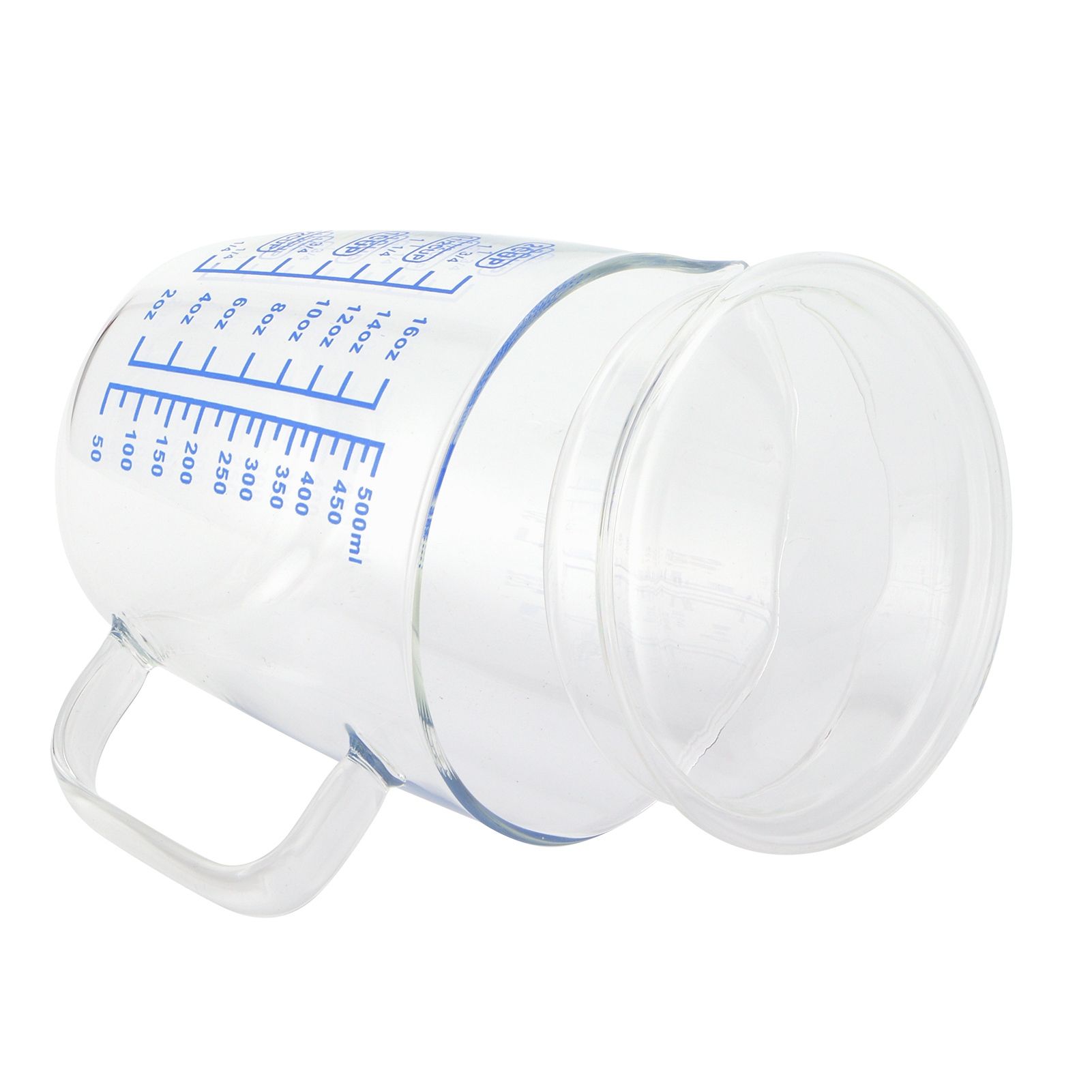 Heat Resisting Glass Measuring Cup Milk Scale Measuring Jug with Lid Kitchen view 5