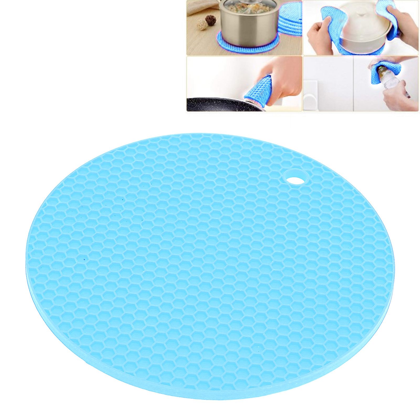 Round Shape Mat Food Grade Thickened Silicone Placemat Insulation Pad view 11