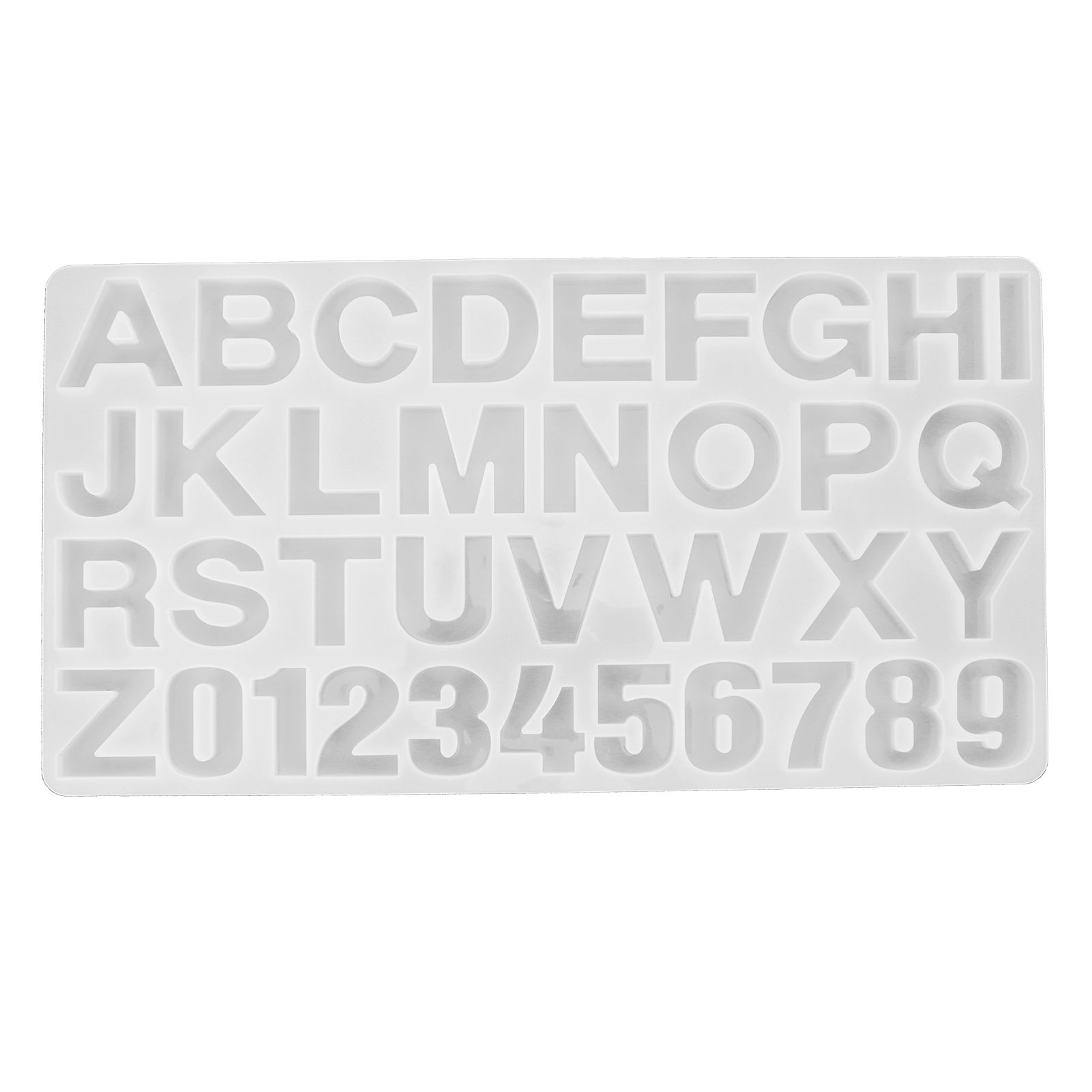 English Letters Number Pattern Silicone Mould DIY Chocolate Pudding Mold