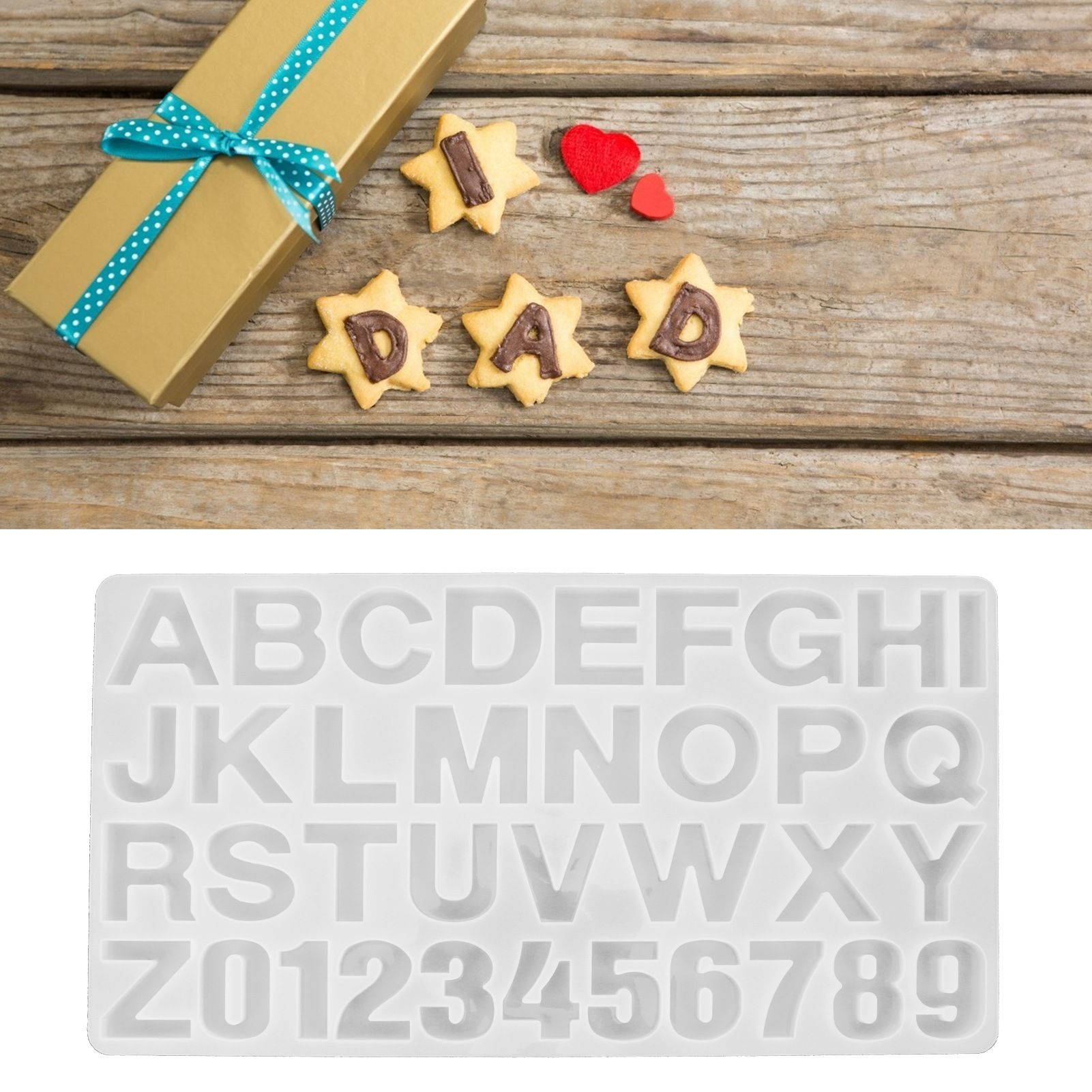 English Letters Number Pattern Silicone Mould DIY Chocolate Pudding Mold view 11