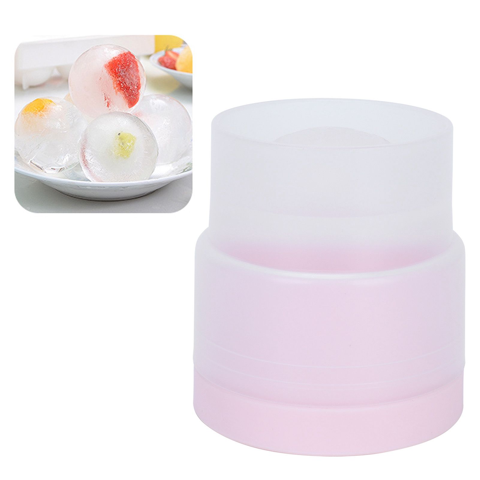 Pink Whiskey Ice Mold with Lid Round Ice Cube Mould for Drinking Bar Home view 11