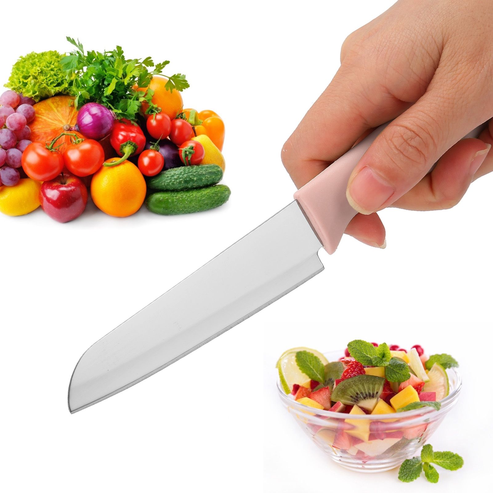 Kitchen Knife Portable Stainless Steel Fruit Melon Cutter with Sleeve for Home view 12