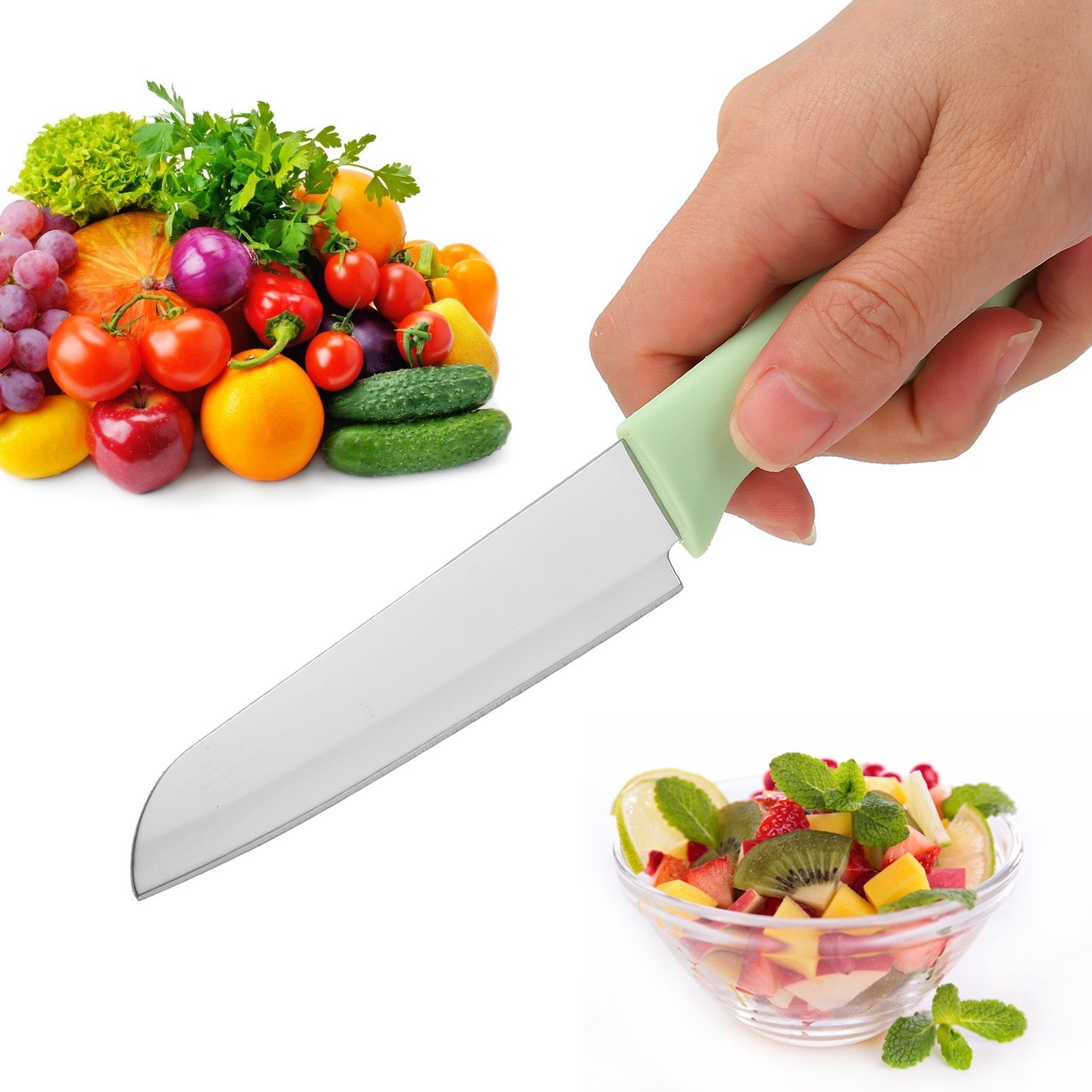 Kitchen Knife Portable Stainless Steel Fruit Melon Cutter with Sleeve for Home view 12