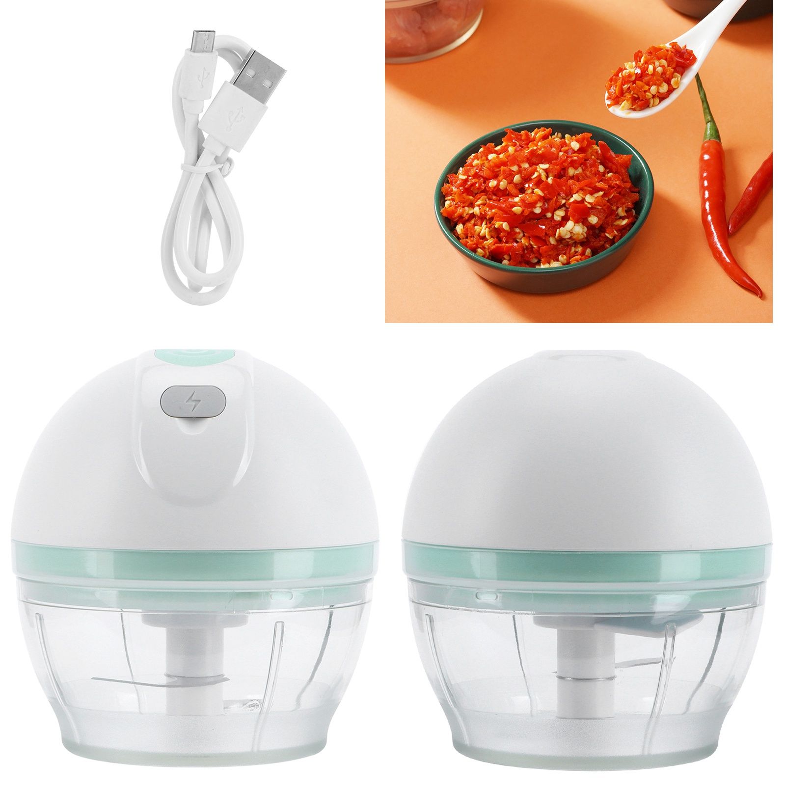 Electric Mini Garlic Chopper Masher Meat Grinder Food Processor Kitchen view 11