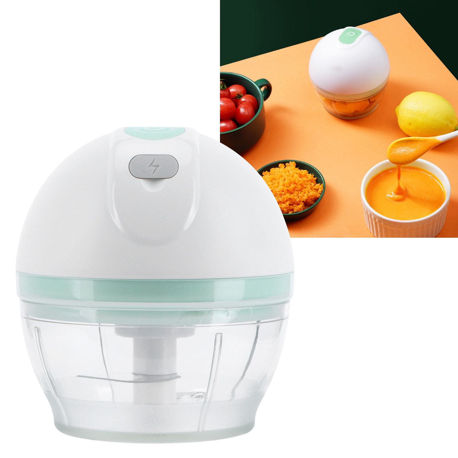Electric Mini Garlic Chopper Masher Meat Grinder Food Processor Kitchen view 12