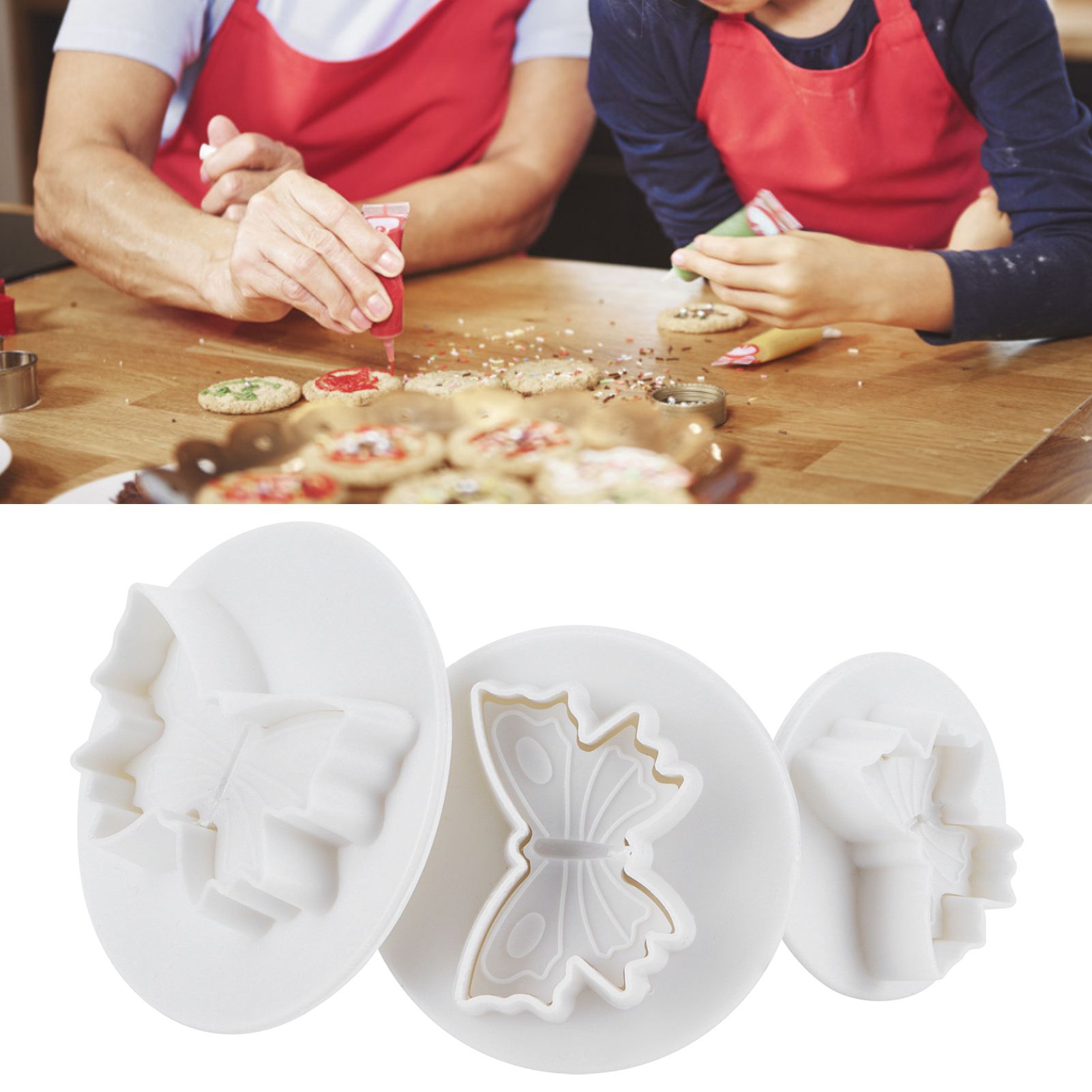 10Set Cake Decorating Mold Butterfly‑Pattern Spring Mold Biscuits Cutter view 12
