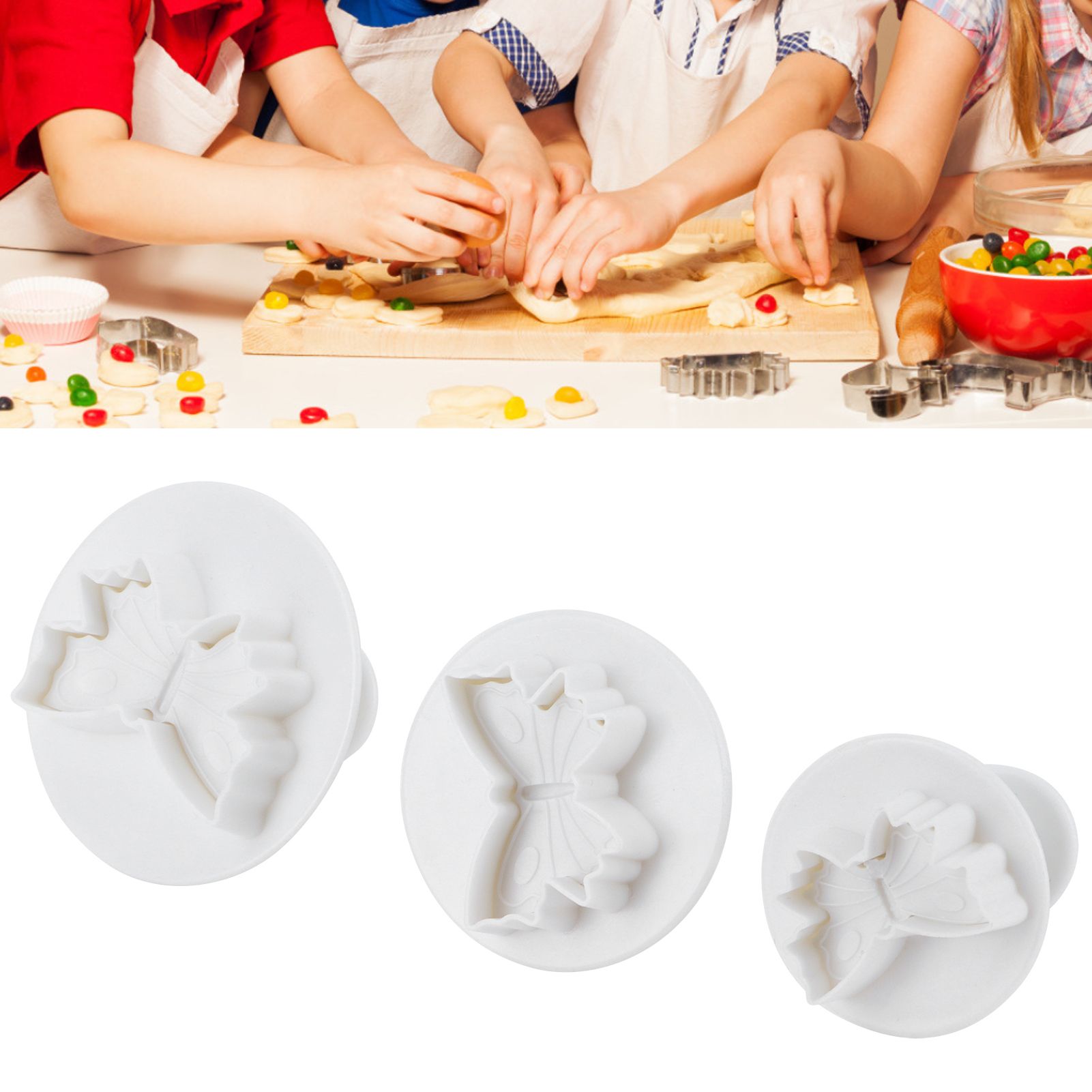 10Set Cake Decorating Mold Butterfly‑Pattern Spring Mold Biscuits Cutter view 13