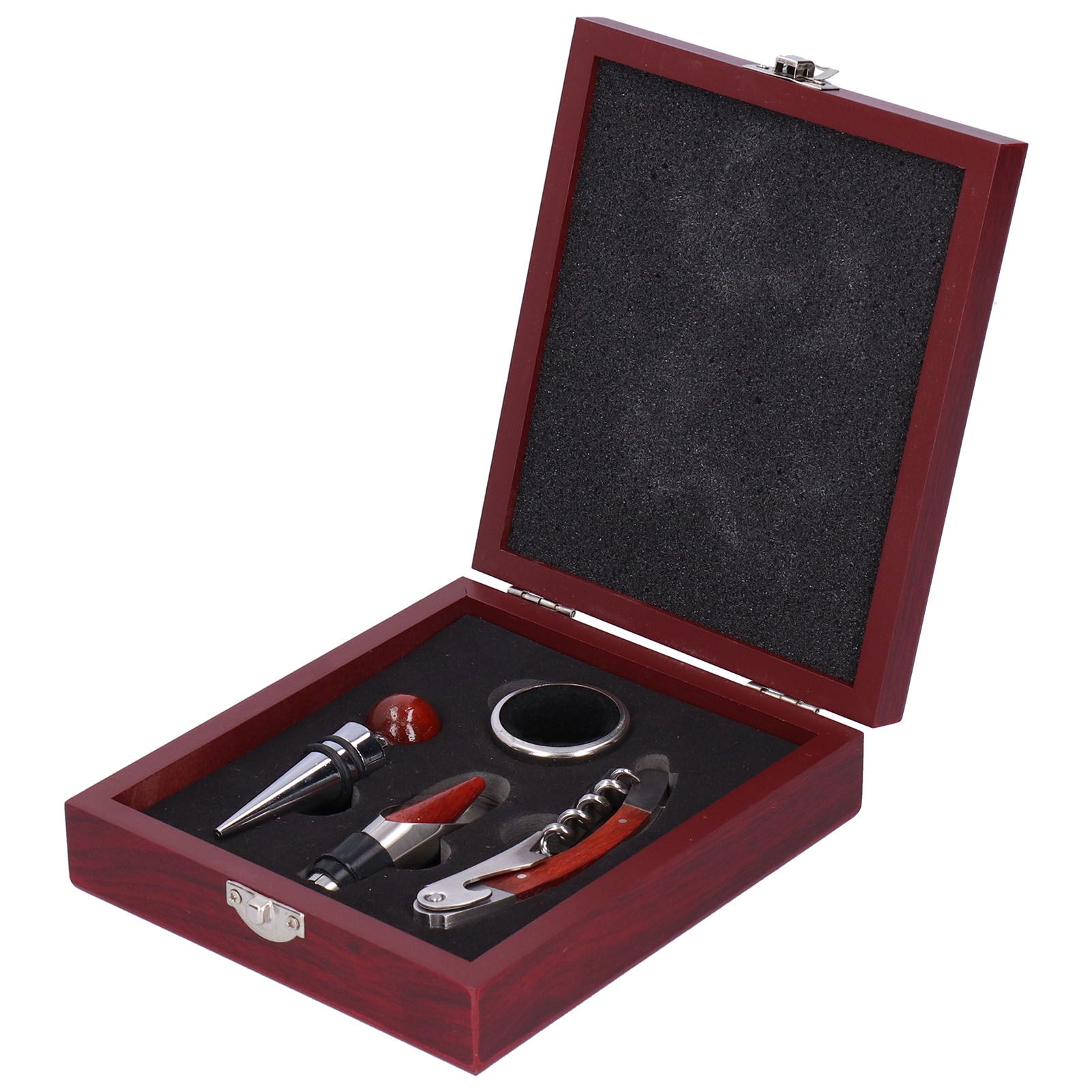 Stainless Steel Round Wine Stopper Bottle Opener Set Wine Manual Bottle Opener view 9
