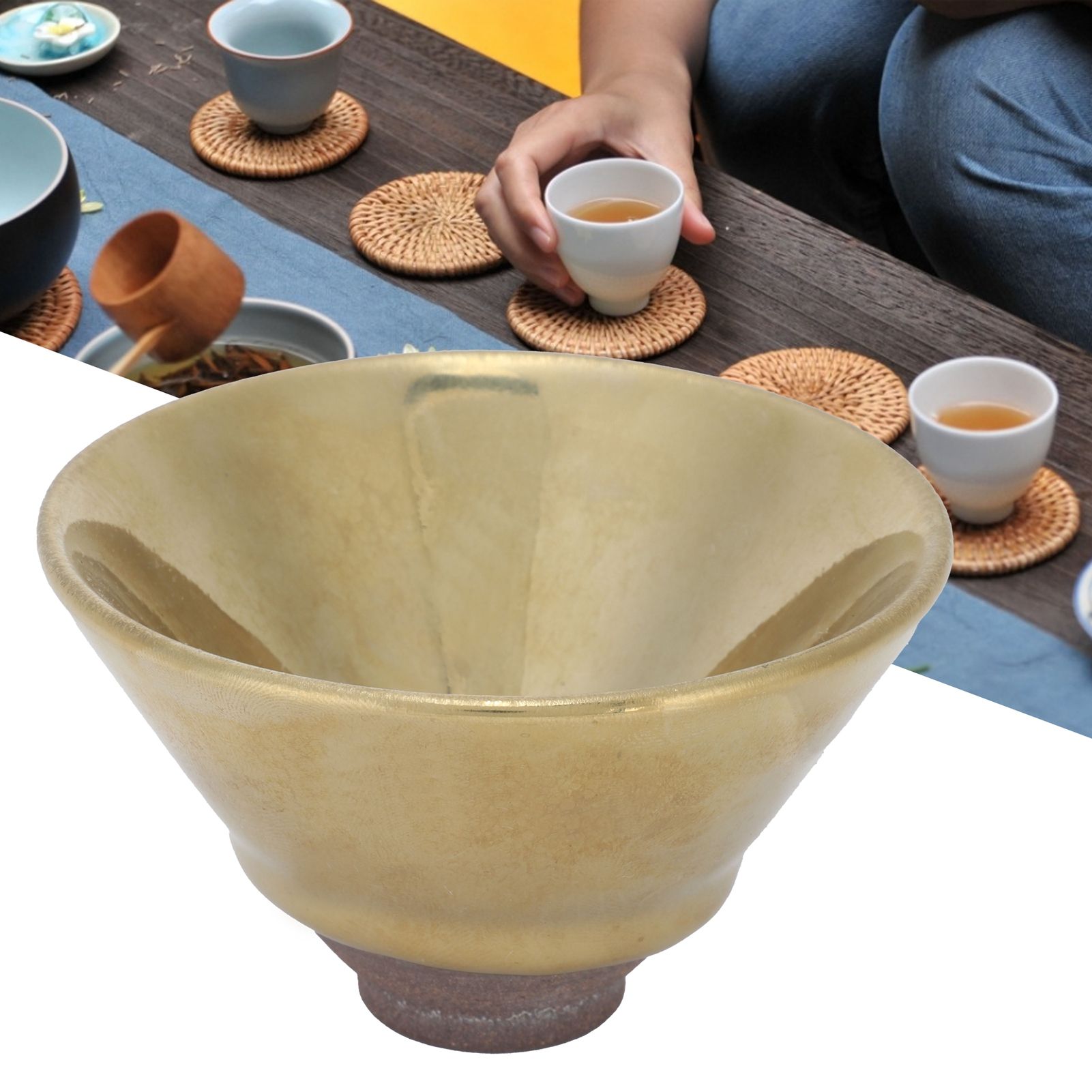 90ml Tea Cup Small Bowl Hand‑Made Ceramic Cup Teacup Tea Set for Home Collection view 11