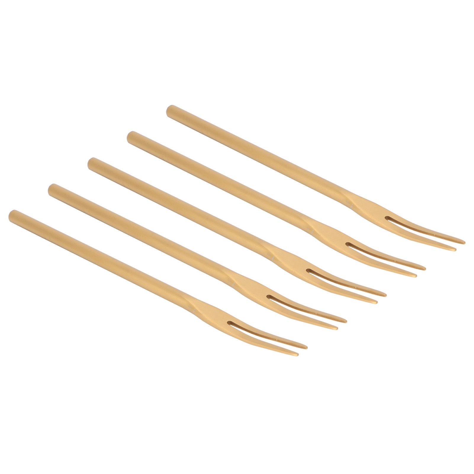 5Pcs Fruit Fork Stainless Steel Originality Cute Dessert Cake Small Fork for view 2