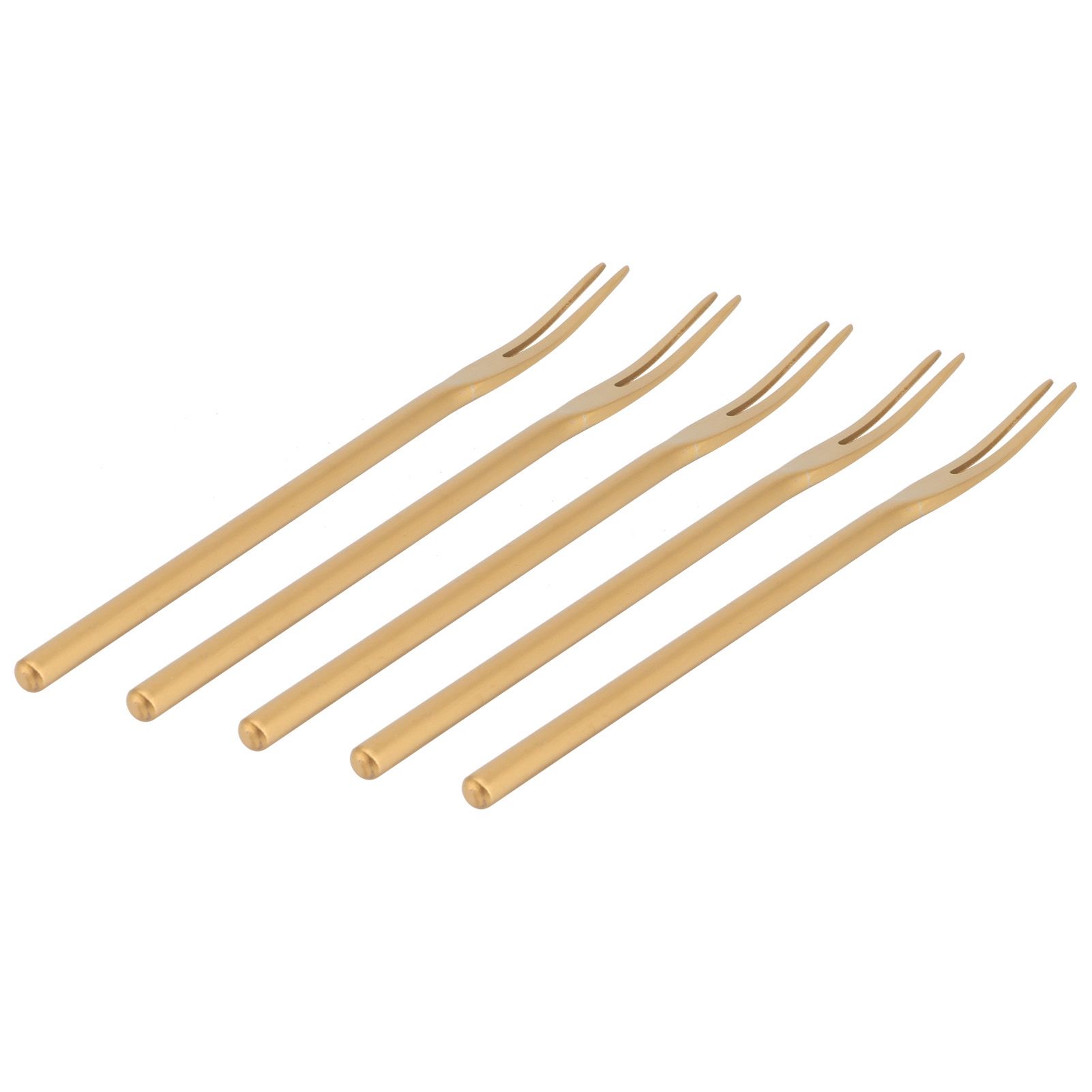5Pcs Fruit Fork Stainless Steel Originality Cute Dessert Cake Small Fork for view 3