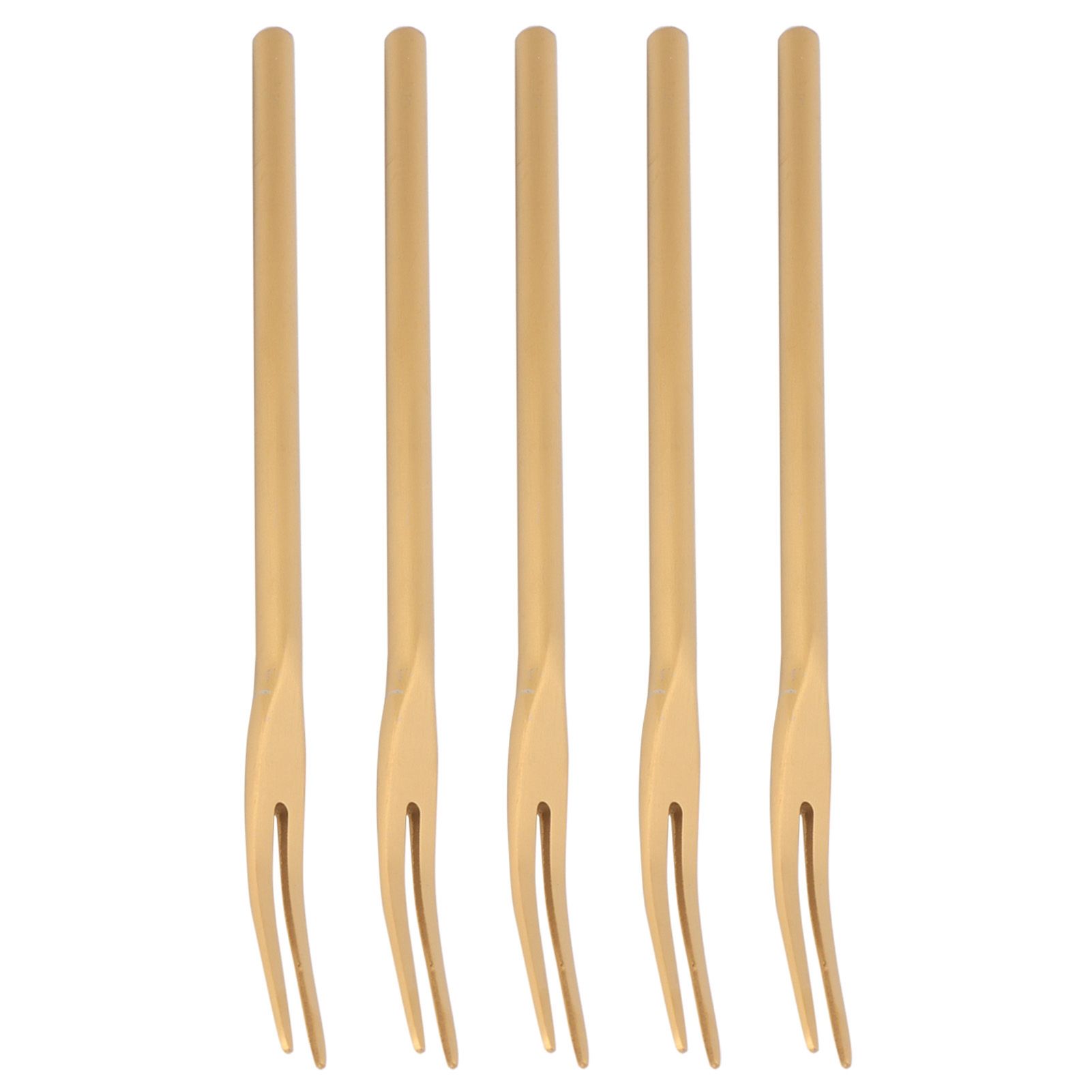 5Pcs Fruit Fork Stainless Steel Originality Cute Dessert Cake Small Fork for view 8