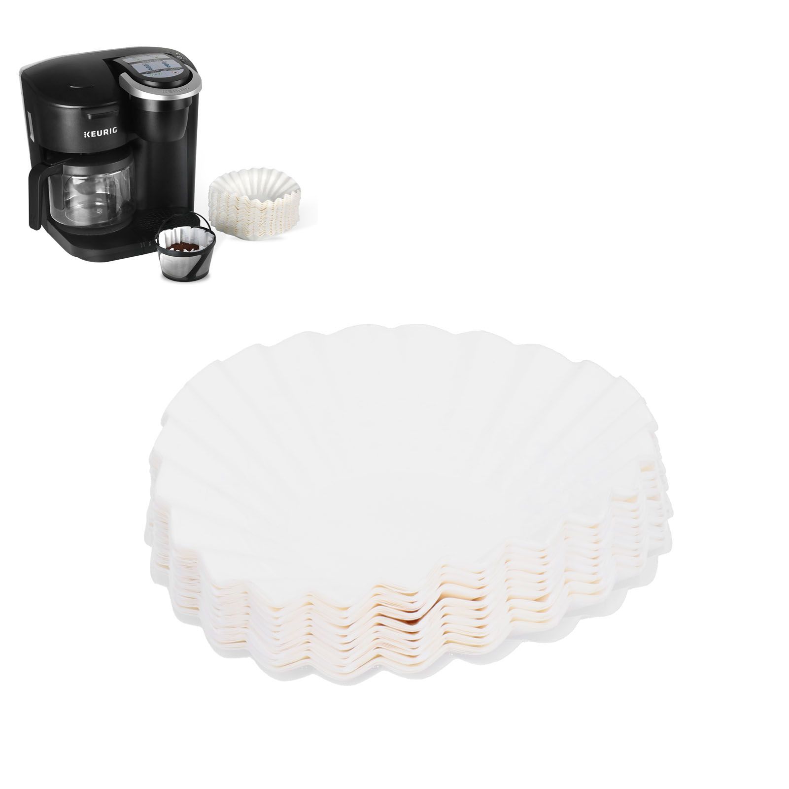 100PCS Coffee Filter Papers Pour Over Filter Paper Cup Fit for KEURIG K-DUO view 11