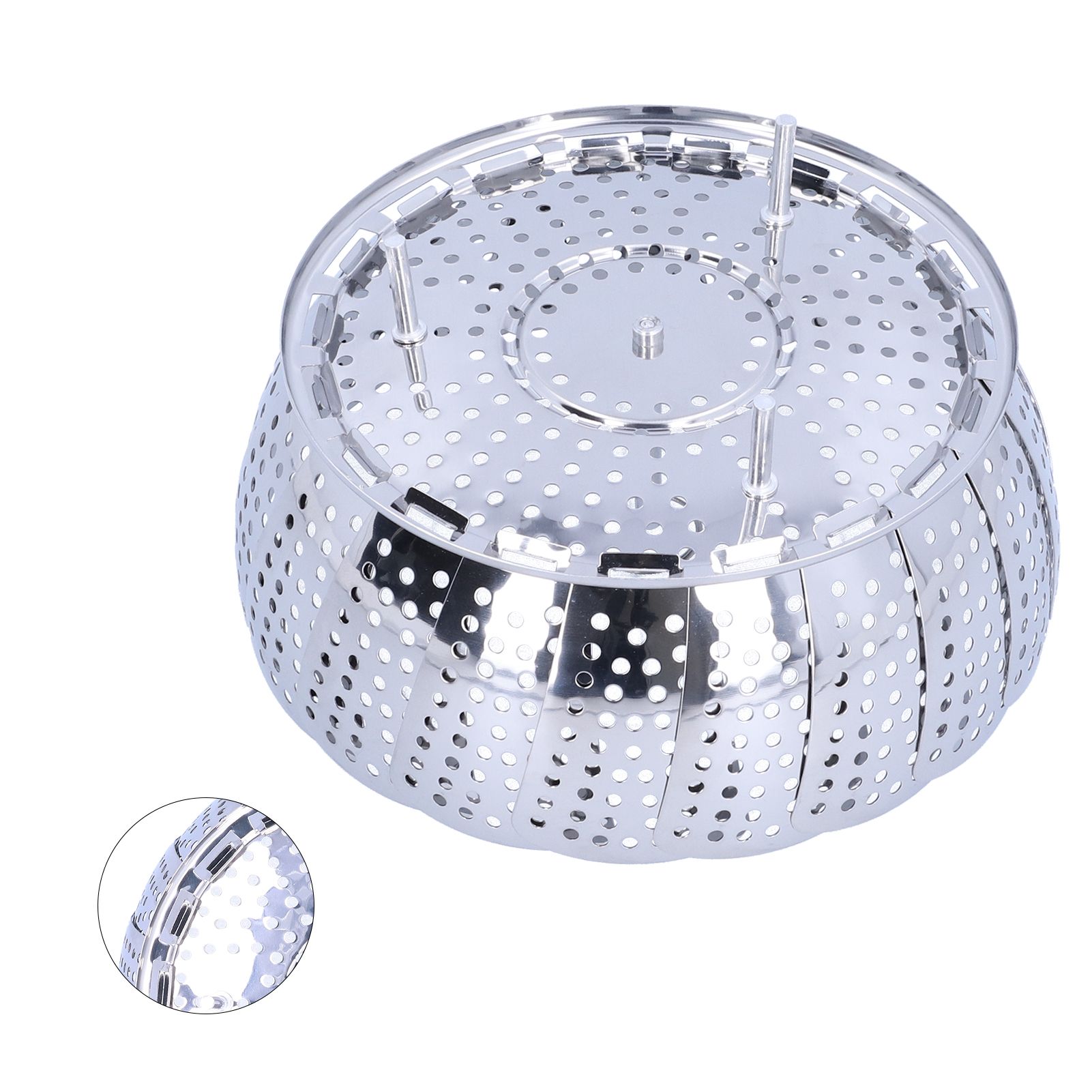 Steam Basket Multifunction Stainless Steel Folding Steam Rack Cookware Kitchen view 8