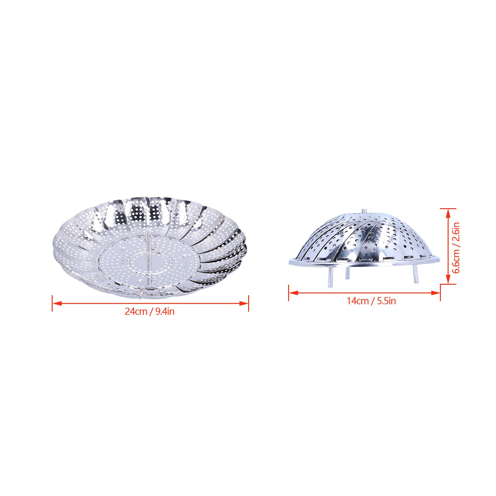 Steam Basket Multifunction Stainless Steel Folding Steam Rack Cookware Kitchen view 13