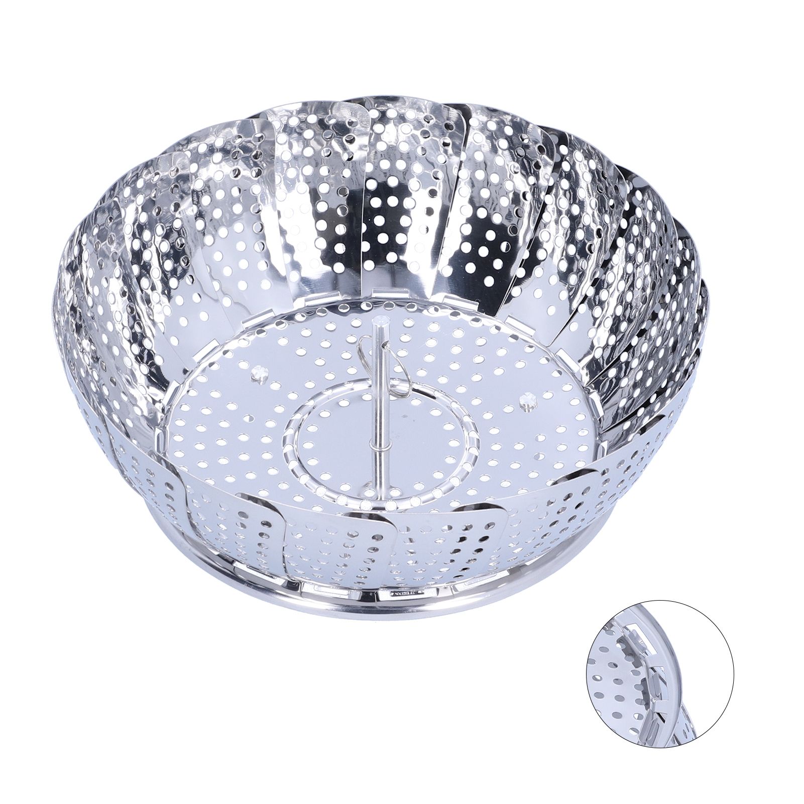 Steam Basket Multifunction Stainless Steel Folding Steam Rack Cookware Kitchen view 3