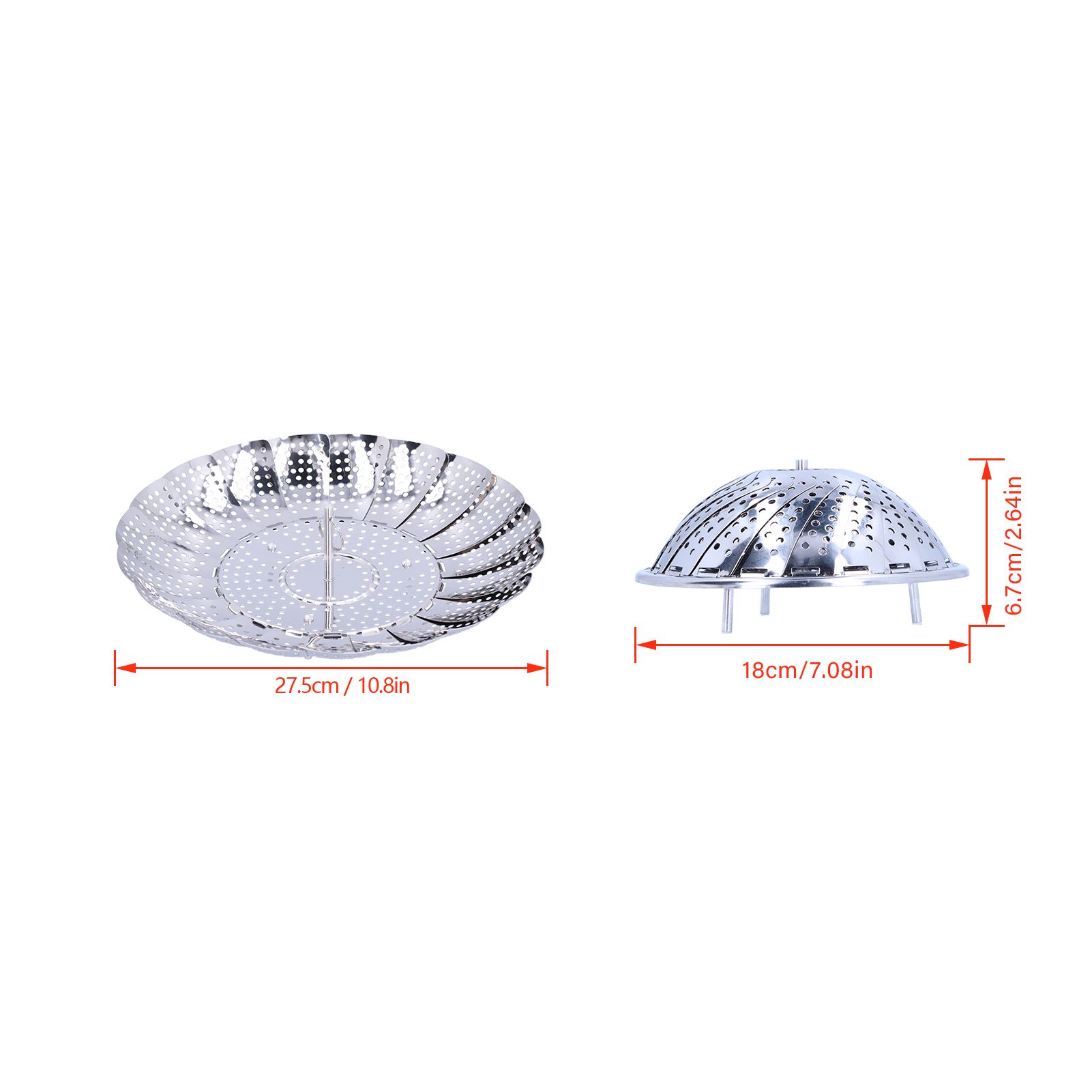 Steam Basket Multifunction Stainless Steel Folding Steam Rack Cookware Kitchen view 13