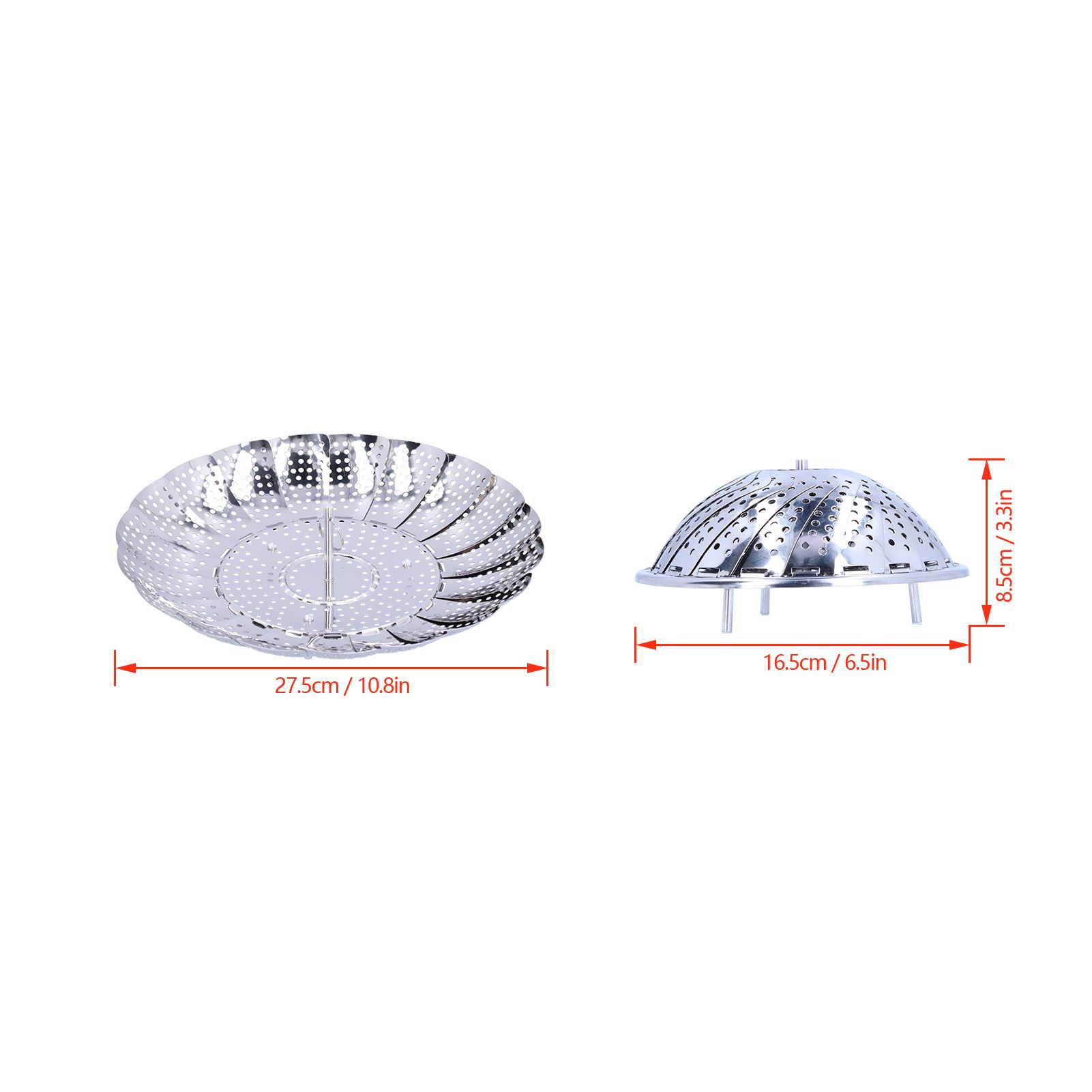 Steam Basket Multifunction Stainless Steel Folding Steam Rack Cookware Kitchen view 13