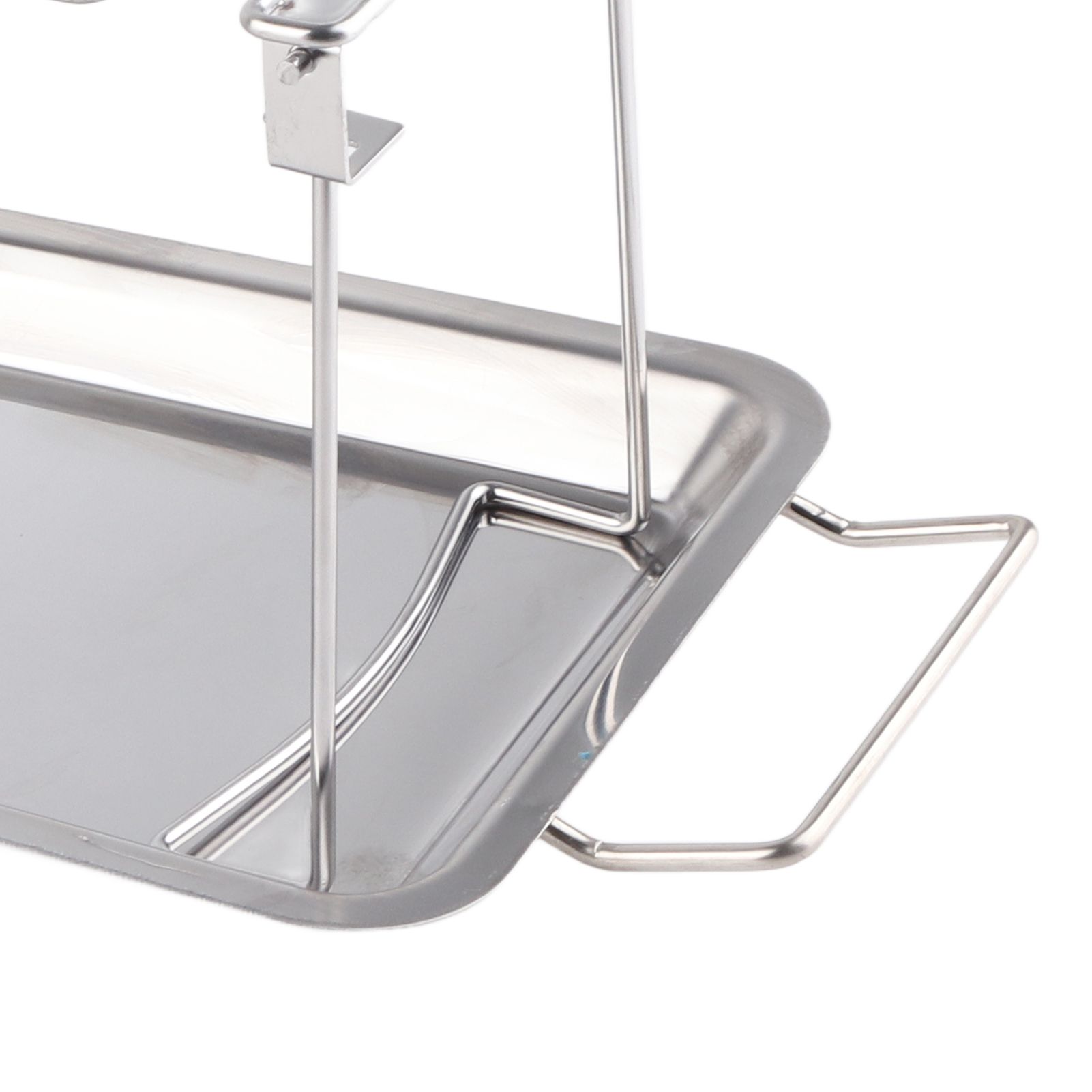 Chicken Leg Grill Rack with Drip Pan Stainless Steel Roaster Stand Barbecue view 14