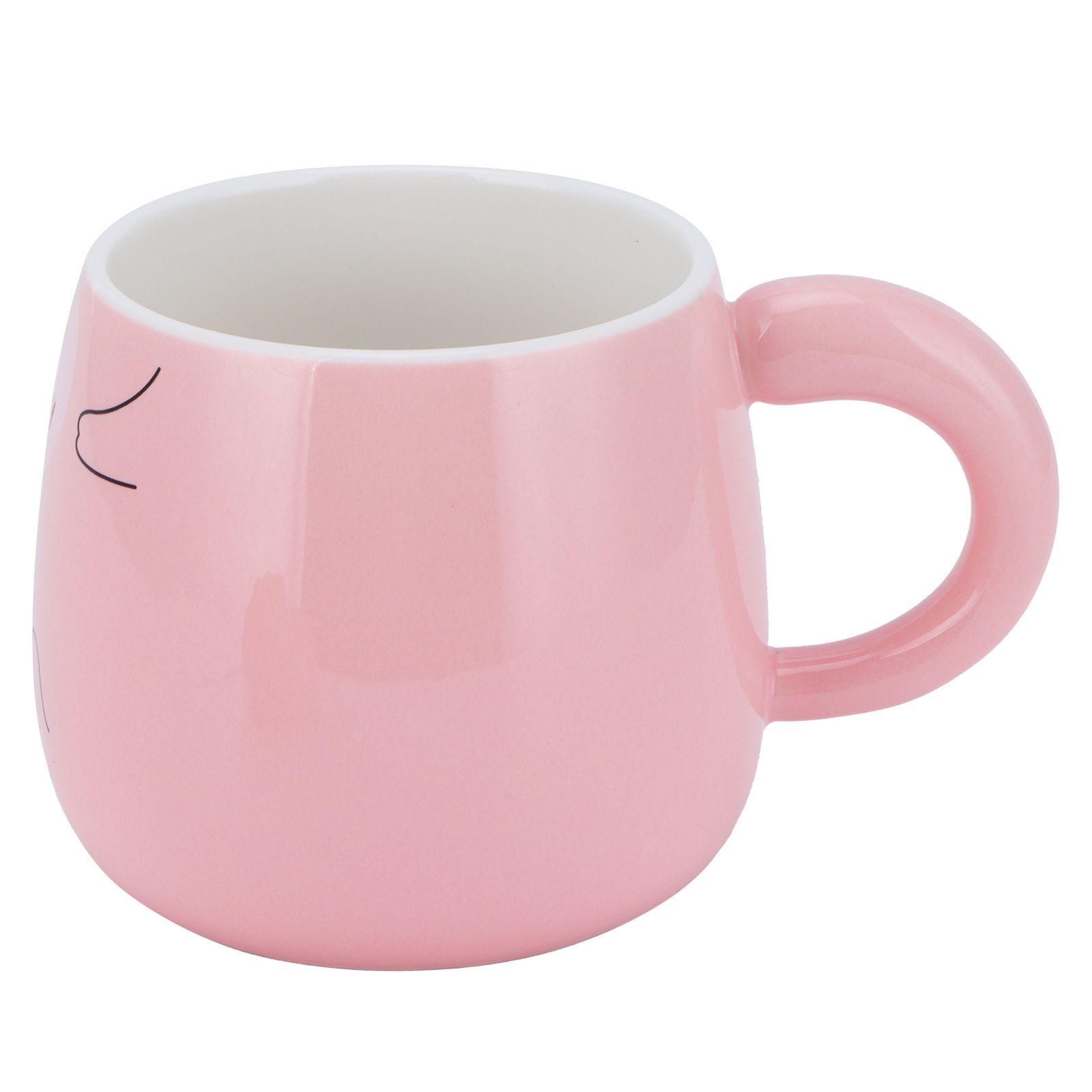450ml Cute Ceramic Cup with Lid Spoon Water Cup Coffee Mug Girl Gift for Home view 5