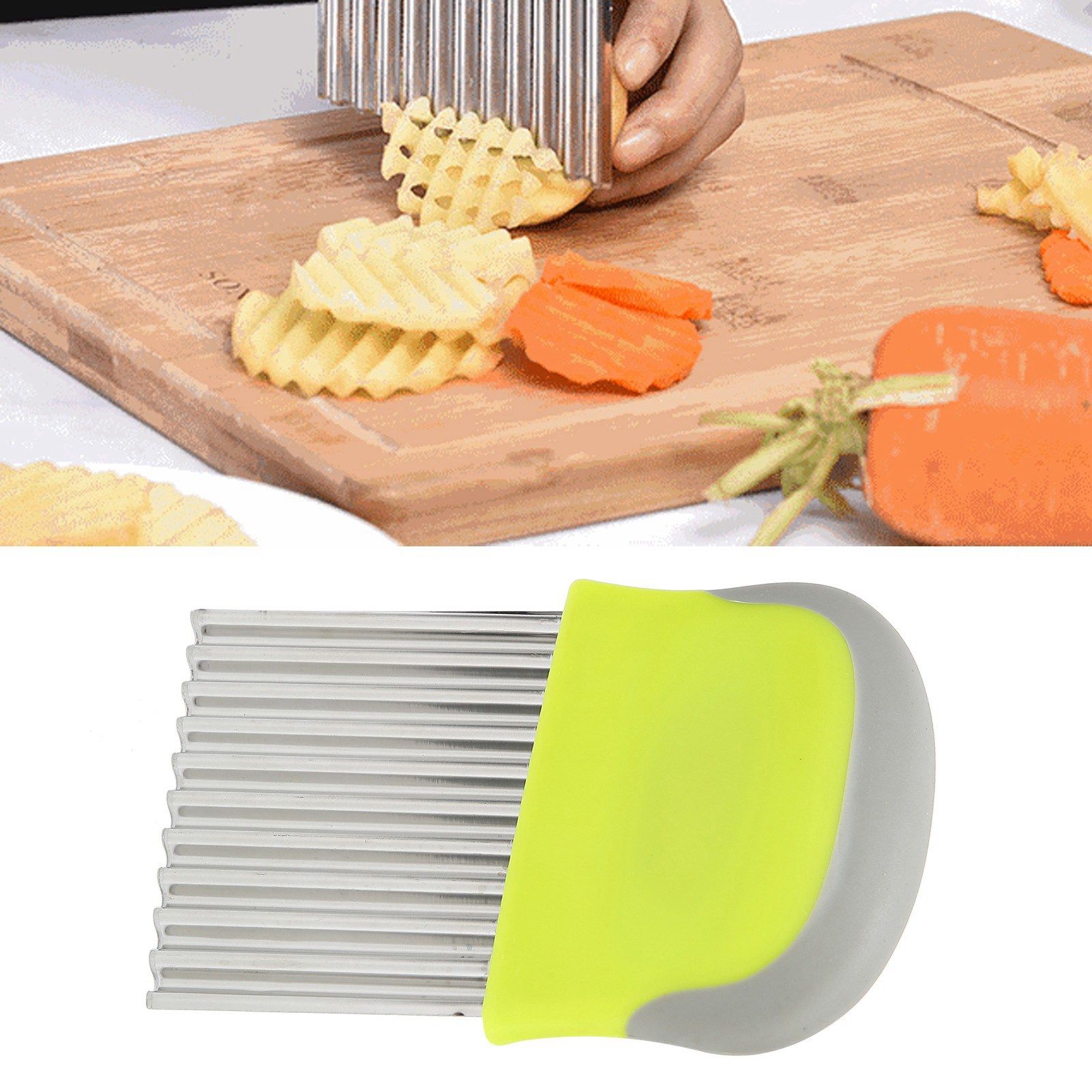 Wavy Cutter Onions Fruits Chip Cutter Potatoes French Fries Slicing Knife for view 11