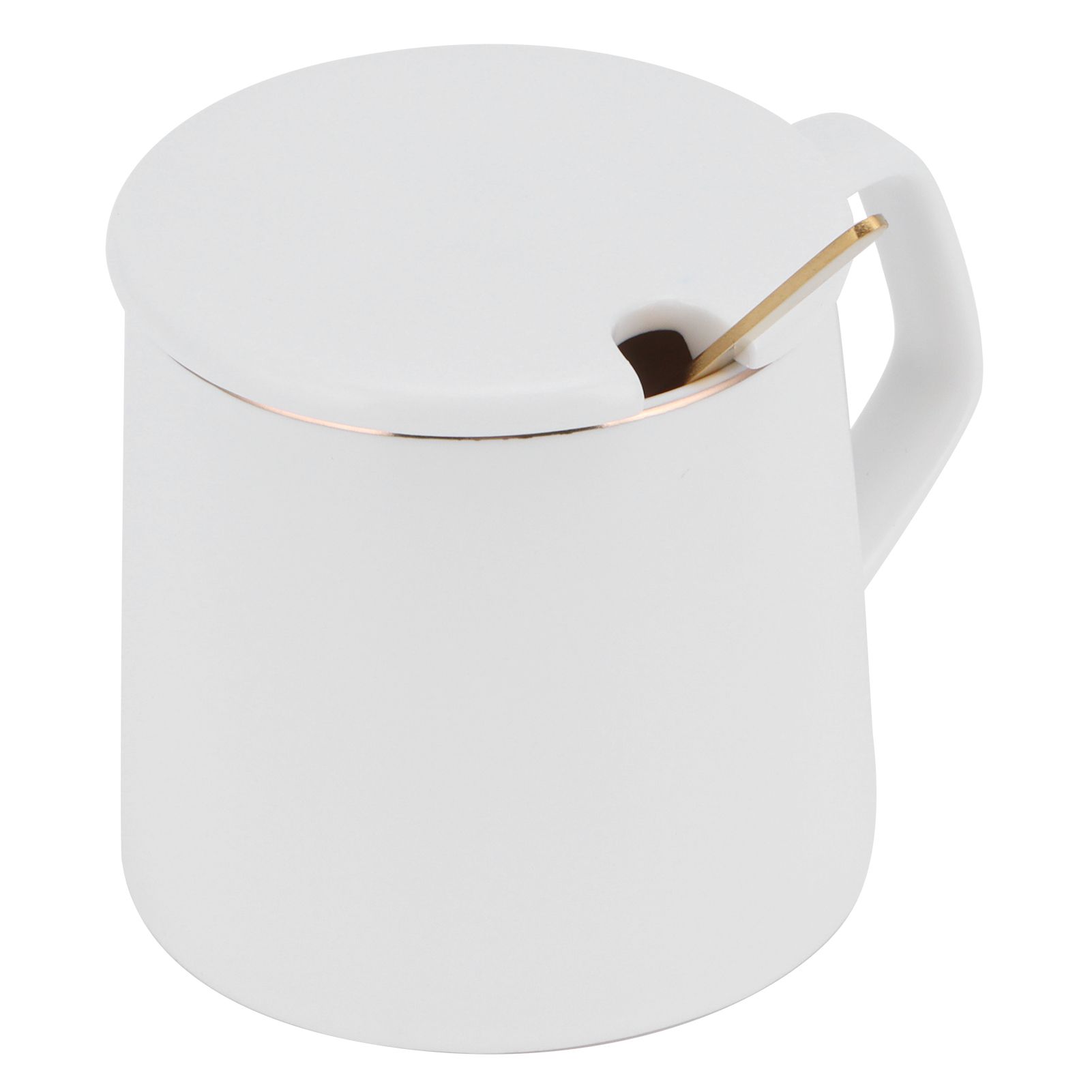 320ml Fashon Ceramic Cup Coffee Mug Cup with Lid Spoon Present Gift for Home view 5