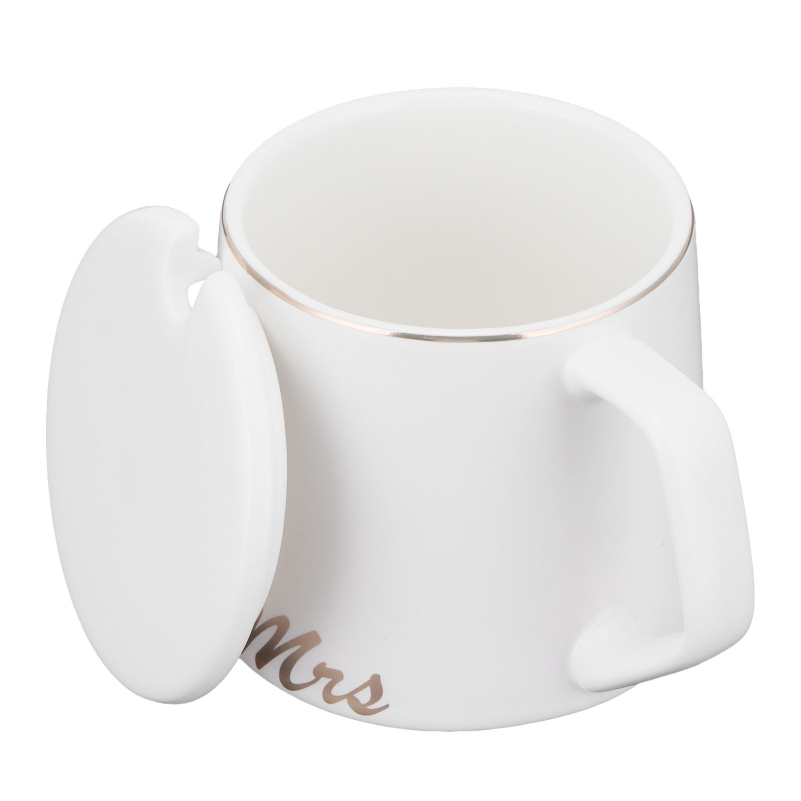 320ml Fashon Ceramic Cup Coffee Mug Cup with Lid Spoon Present Gift for Home view 6