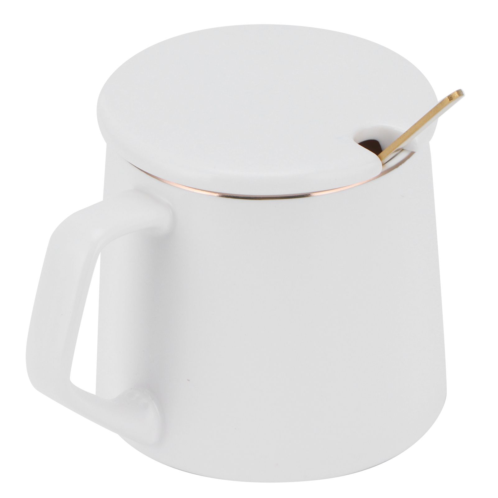 320ml Fashon Ceramic Cup Coffee Mug Cup with Lid Spoon Present Gift for Home view 7