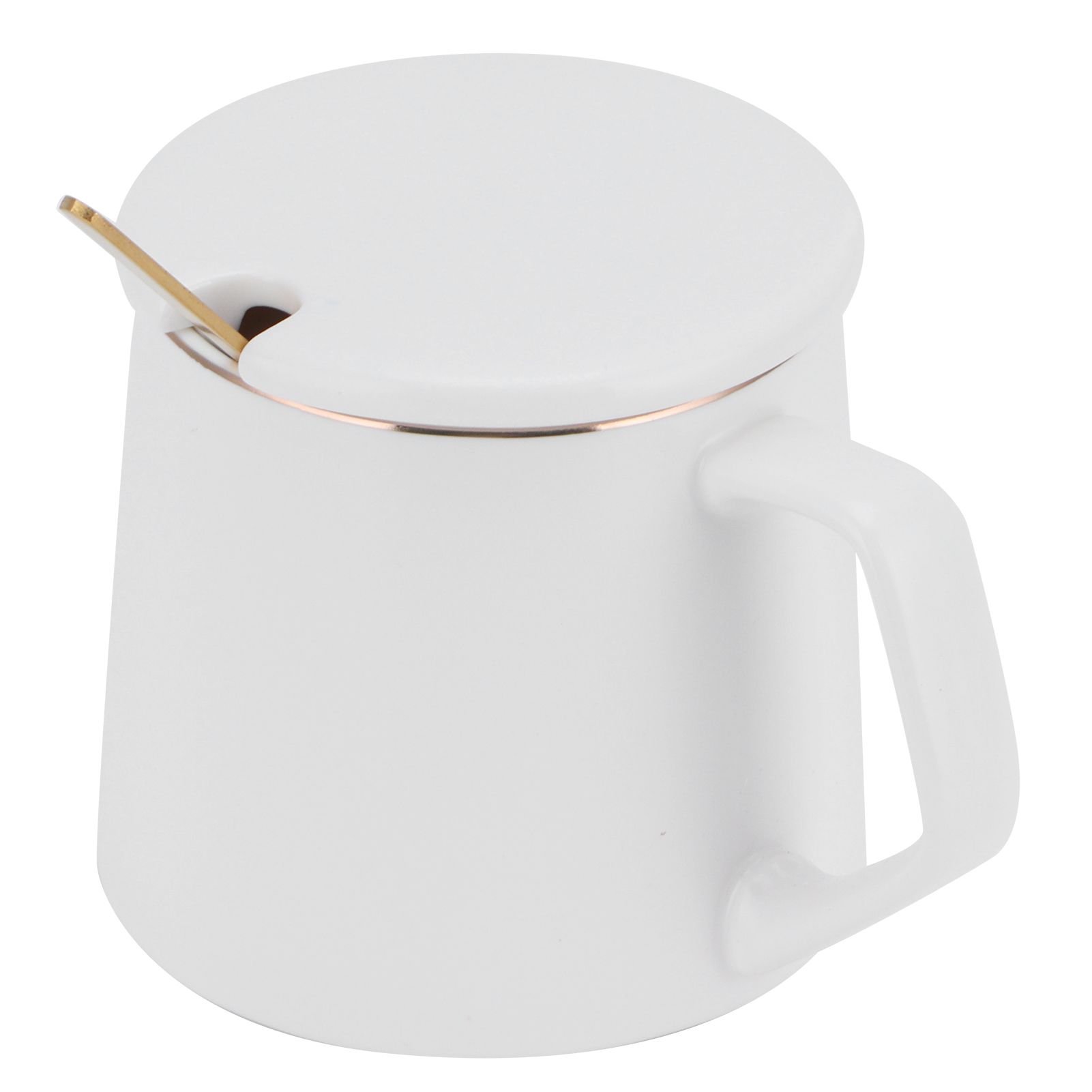 320ml Fashon Ceramic Cup Coffee Mug Cup with Lid Spoon Present Gift for Home view 8