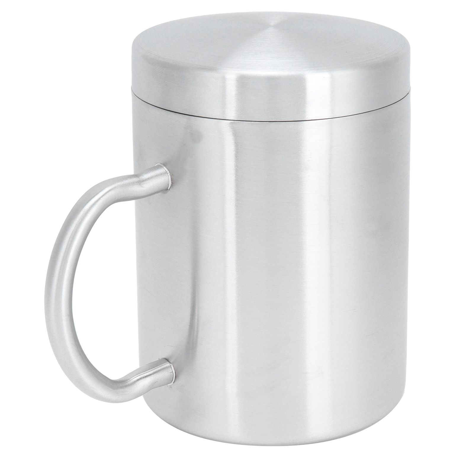 Stainless Steel Mug with Handle Lid DoubleLayer Heat Insulation Cup Beer Mug view 5