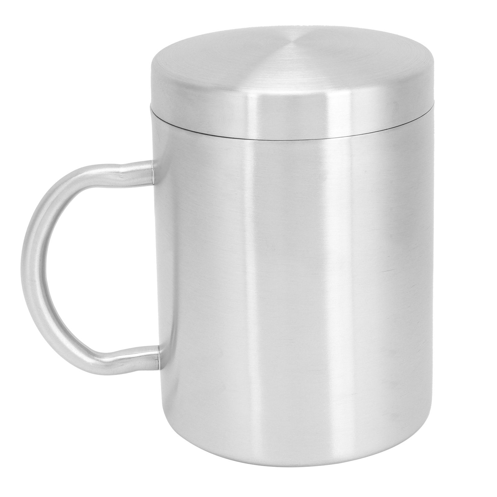 Stainless Steel Mug with Handle Lid DoubleLayer Heat Insulation Cup Beer Mug view 6
