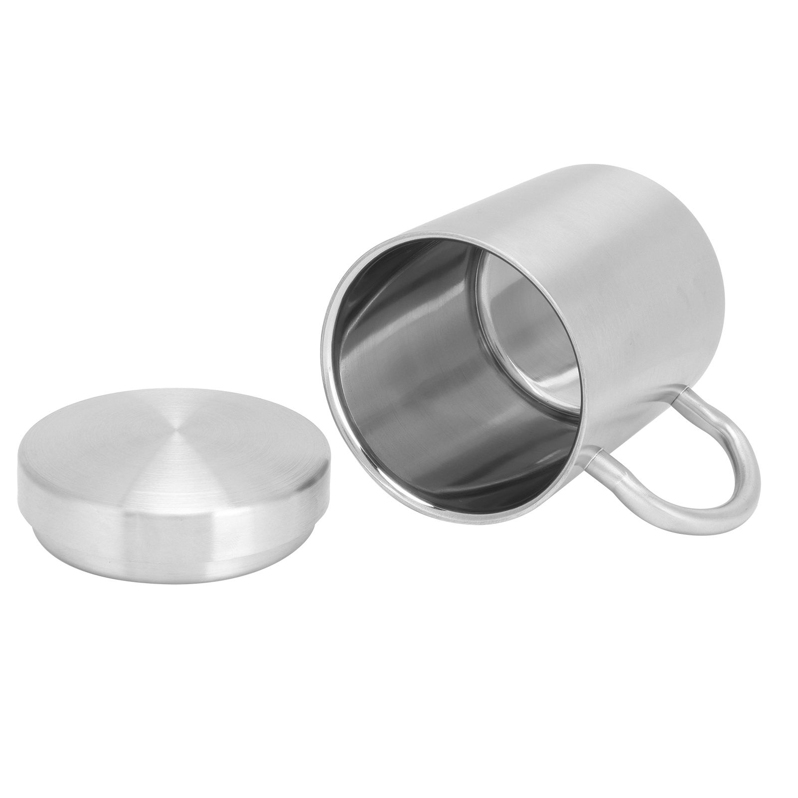 Stainless Steel Mug with Handle Lid DoubleLayer Heat Insulation Cup Beer Mug view 7