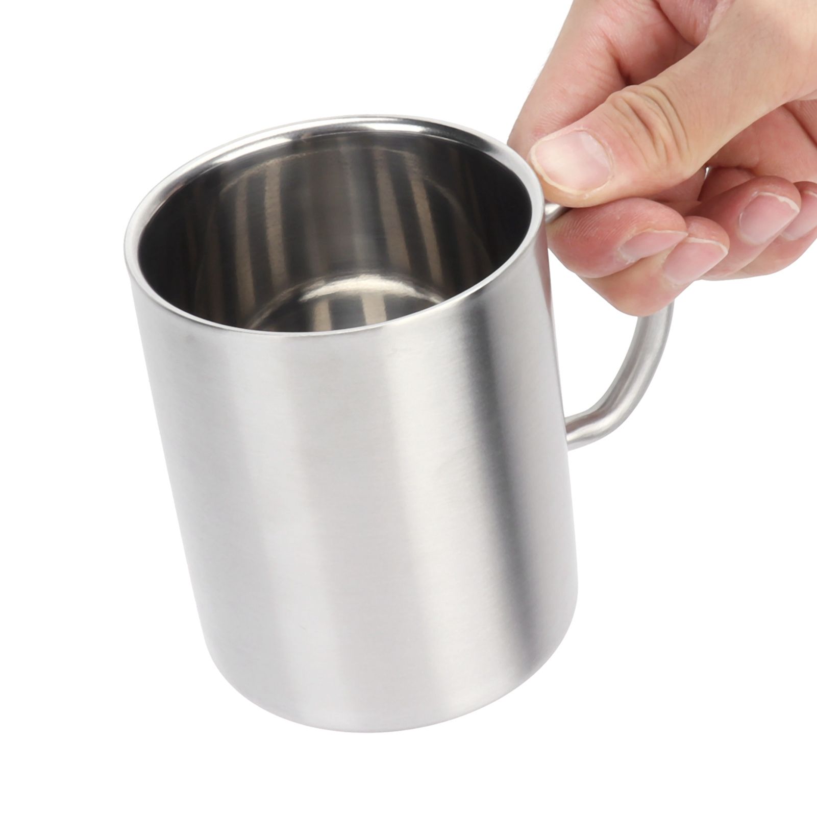 Stainless Steel Mug with Handle Lid DoubleLayer Heat Insulation Cup Beer Mug view 8
