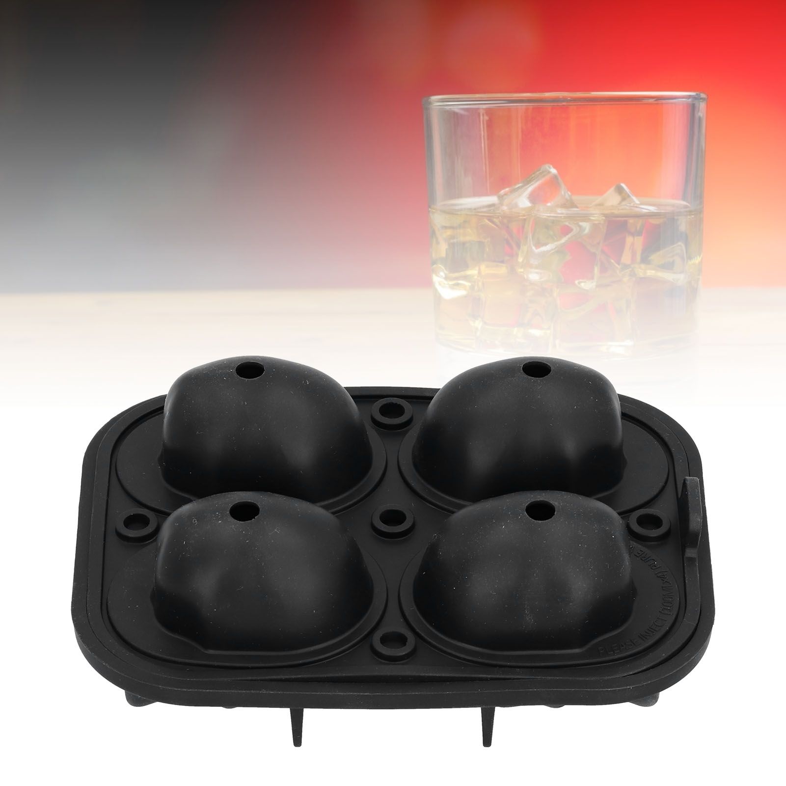 4 Hole Silicone Ice Cubes Maker Tray Silicone Ice Ball Making Mold Kichen view 11